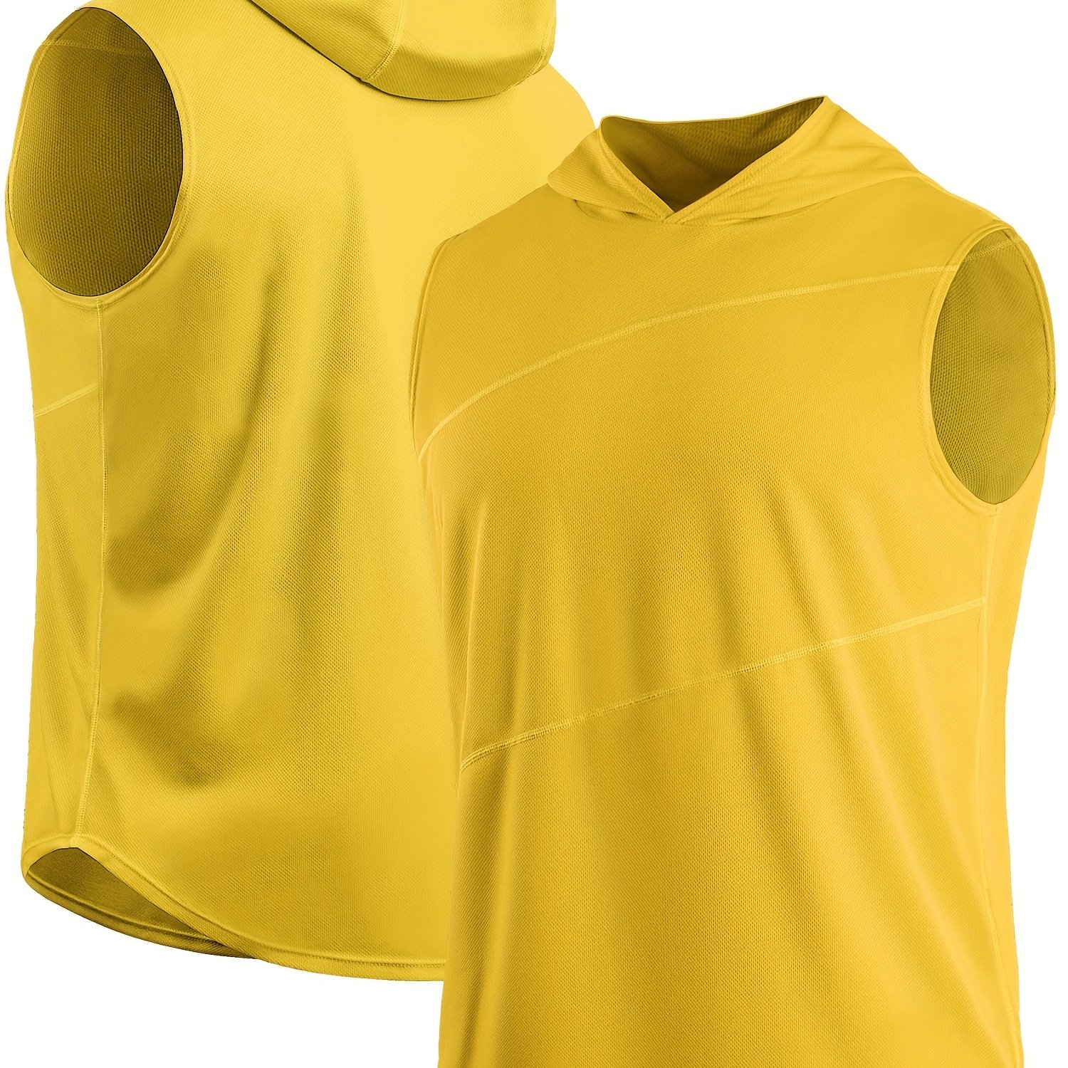 Quick-Drying Men's Sleeveless Hooded Vest for Fitness Training, Basketball, Running, and More
