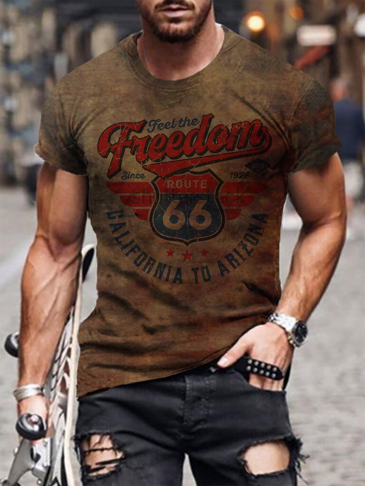 Men's Fashion Route 66 T-shirt