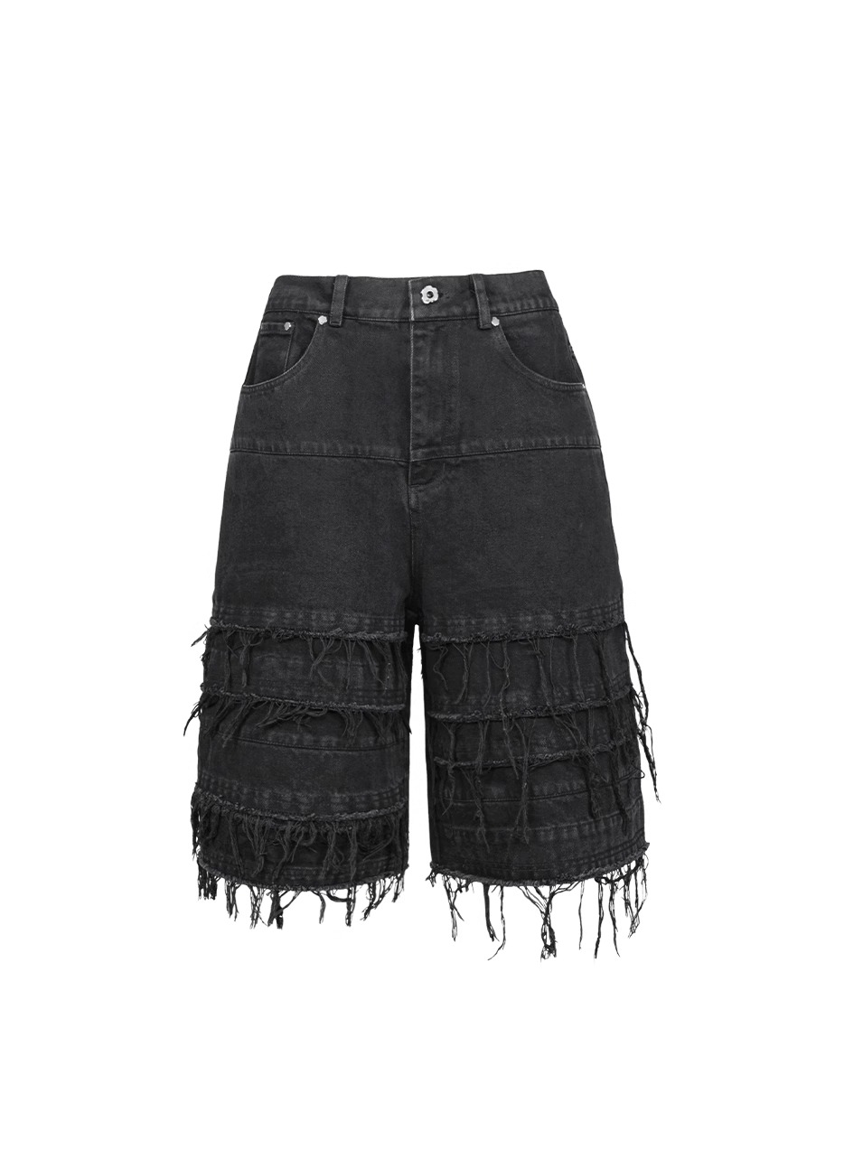 UNDERWATER Decayed Frayed Denim Shorts