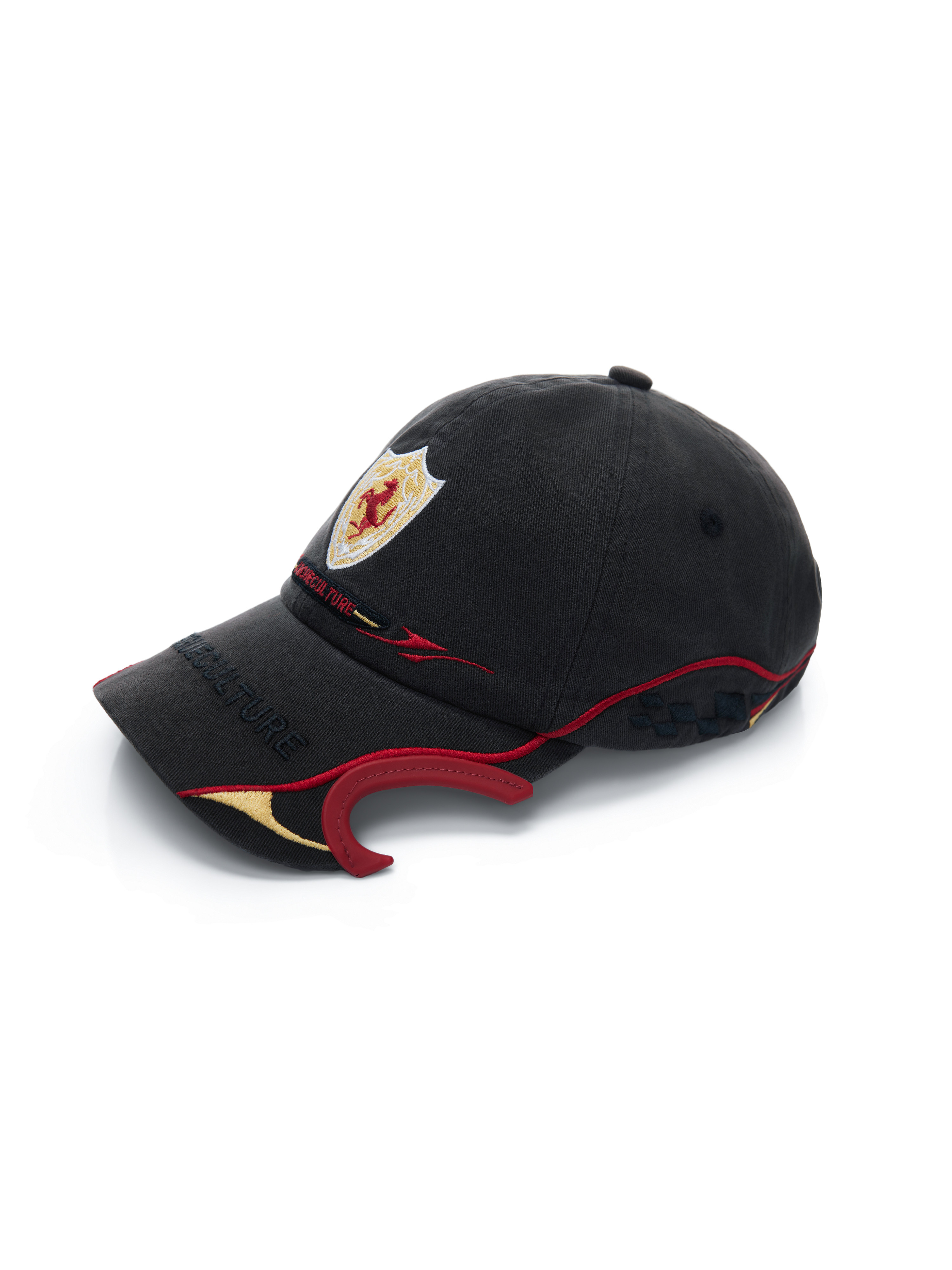 Shield Emblem Horse Embroidery Baseball Cap