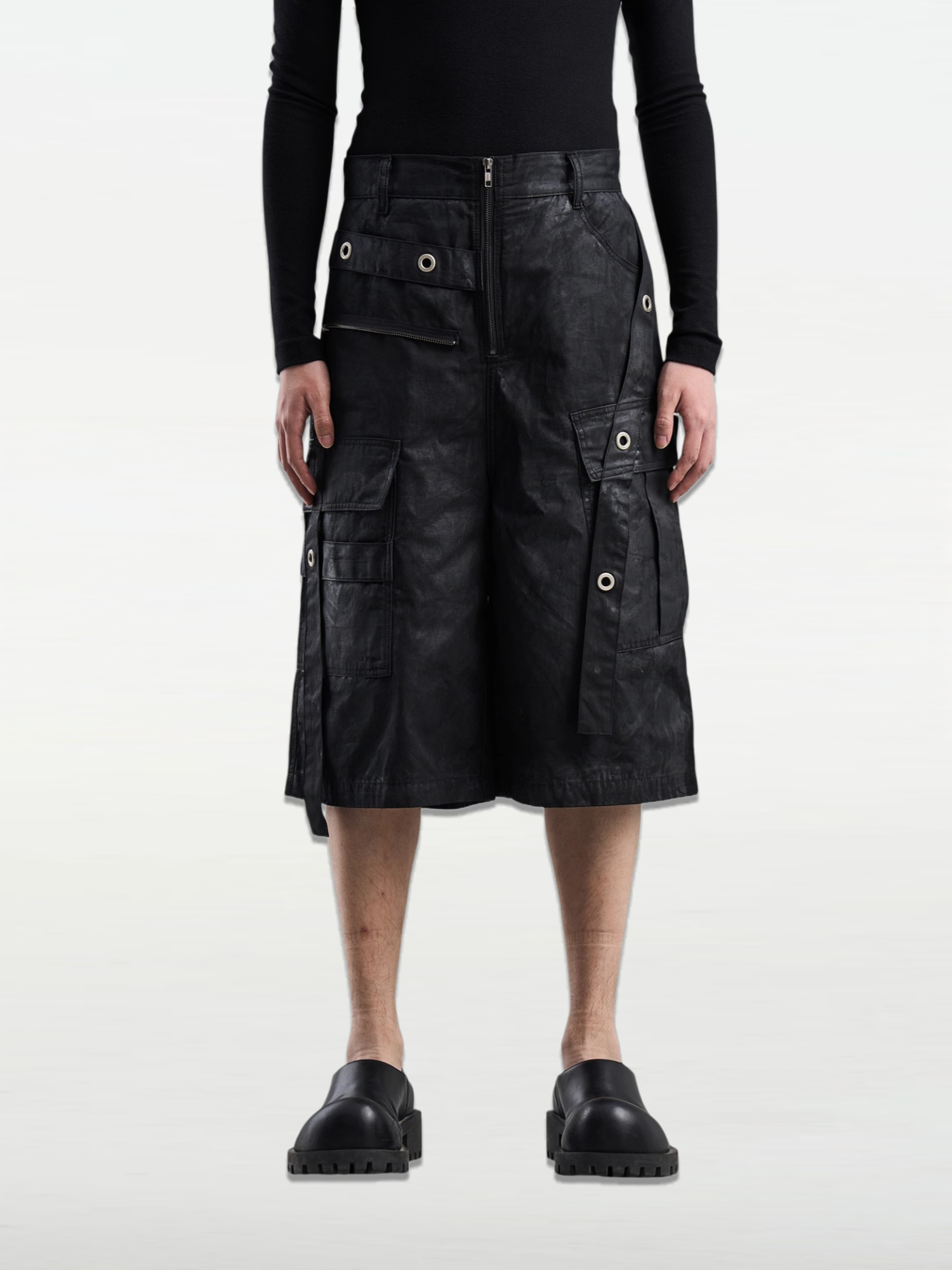 Metal-coated Waxed Work Shorts