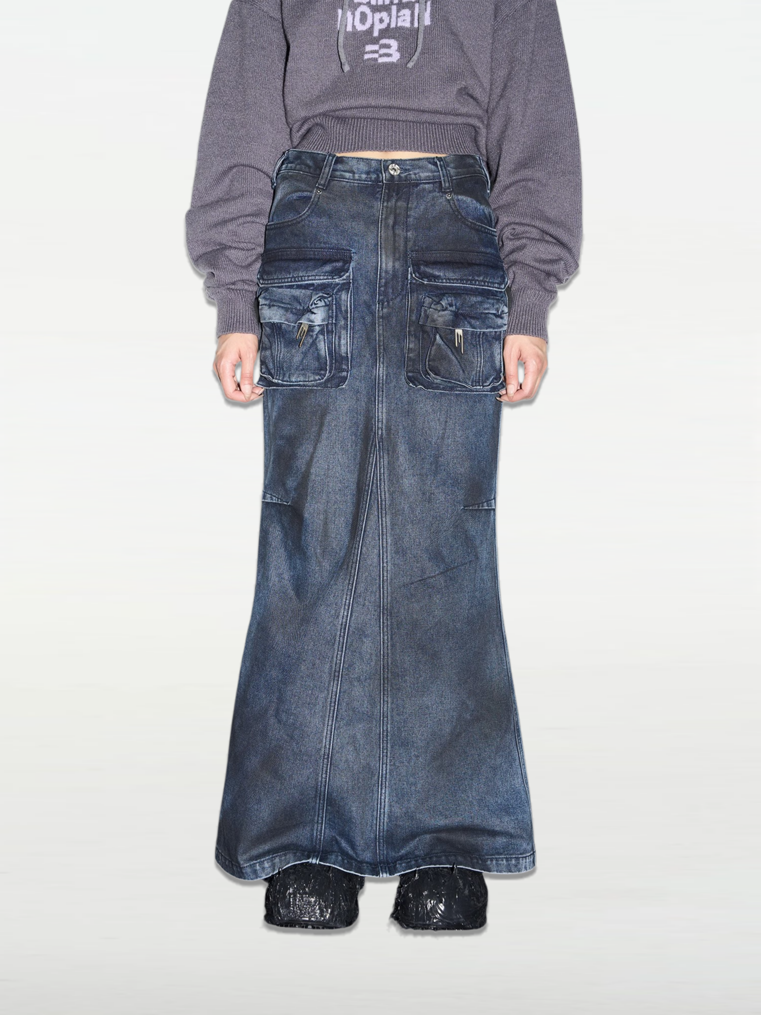 Clay-dyed Pocket Utility Half Skirt