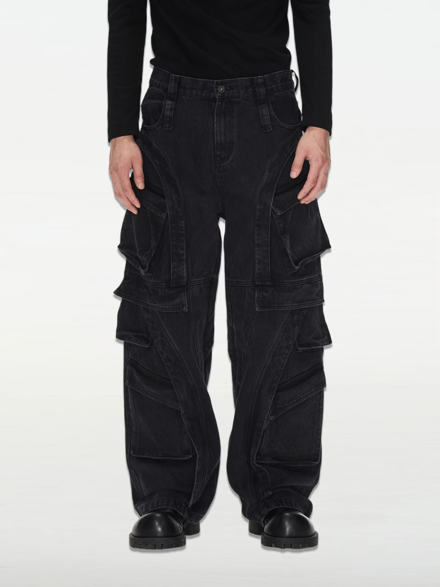 Last Size - Heavy-duty Deconstructed Workwear Jeans