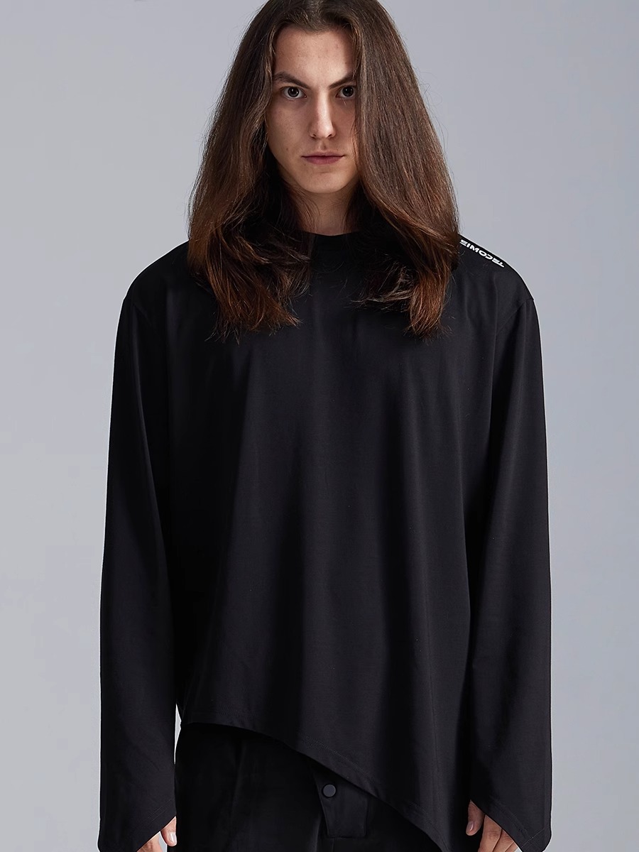 RVANGUARD 21AW SLANTED CUFF HEM BASIC LOGO T-SHIRT