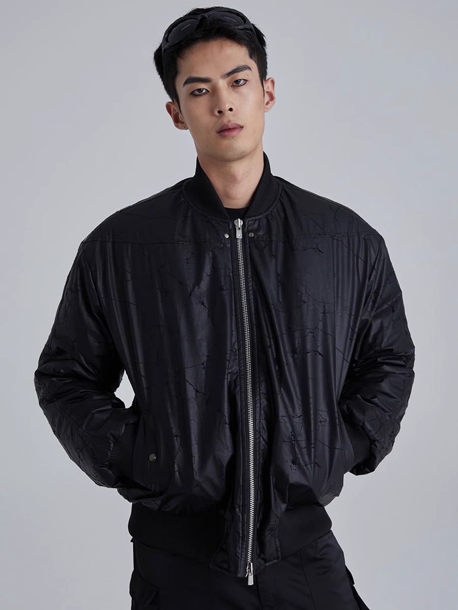 RVANGUARD 23AW CRACKED LEATHER  AIR FORCE PADDED JACKET