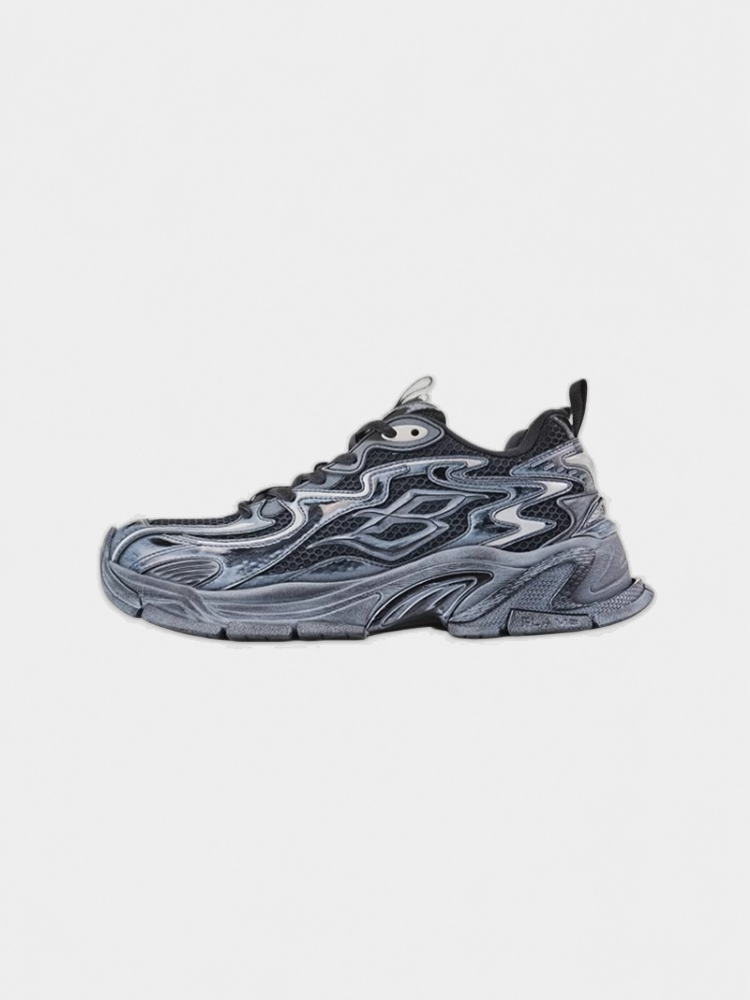 FLAME 2.0 Worn-out Black Sneakers
