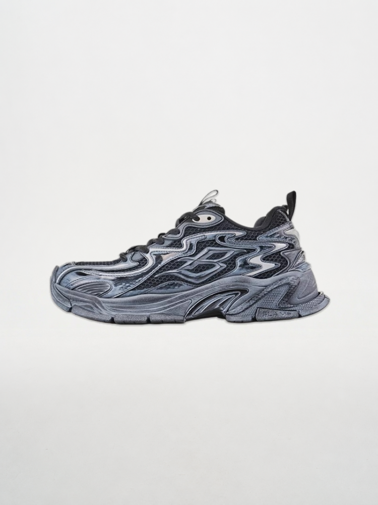 FLAME 2.0 Worn-out Black Sneakers