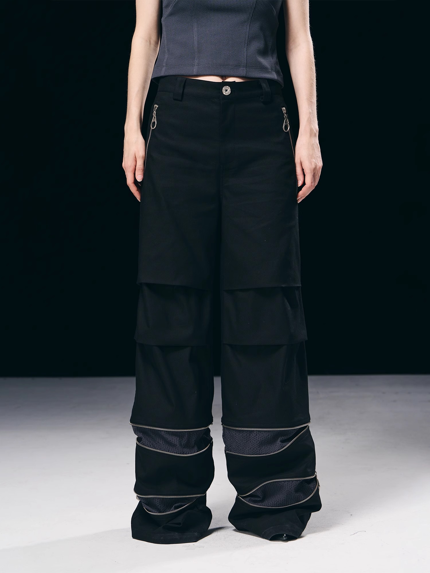 BORON ATOMS 23SS Double-Zip Plasticity Contour Pants