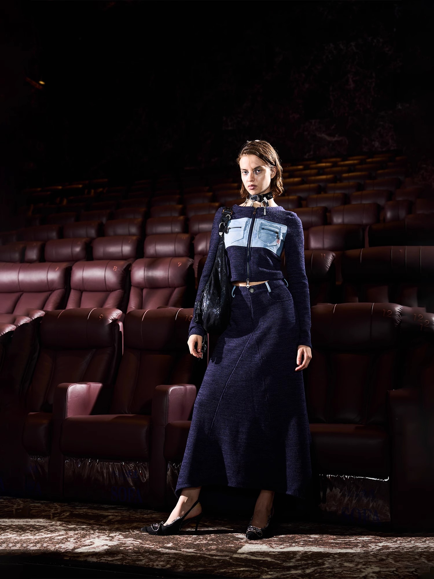 BORON ATOMS 24SS Color-Blocked Knit Cardigan