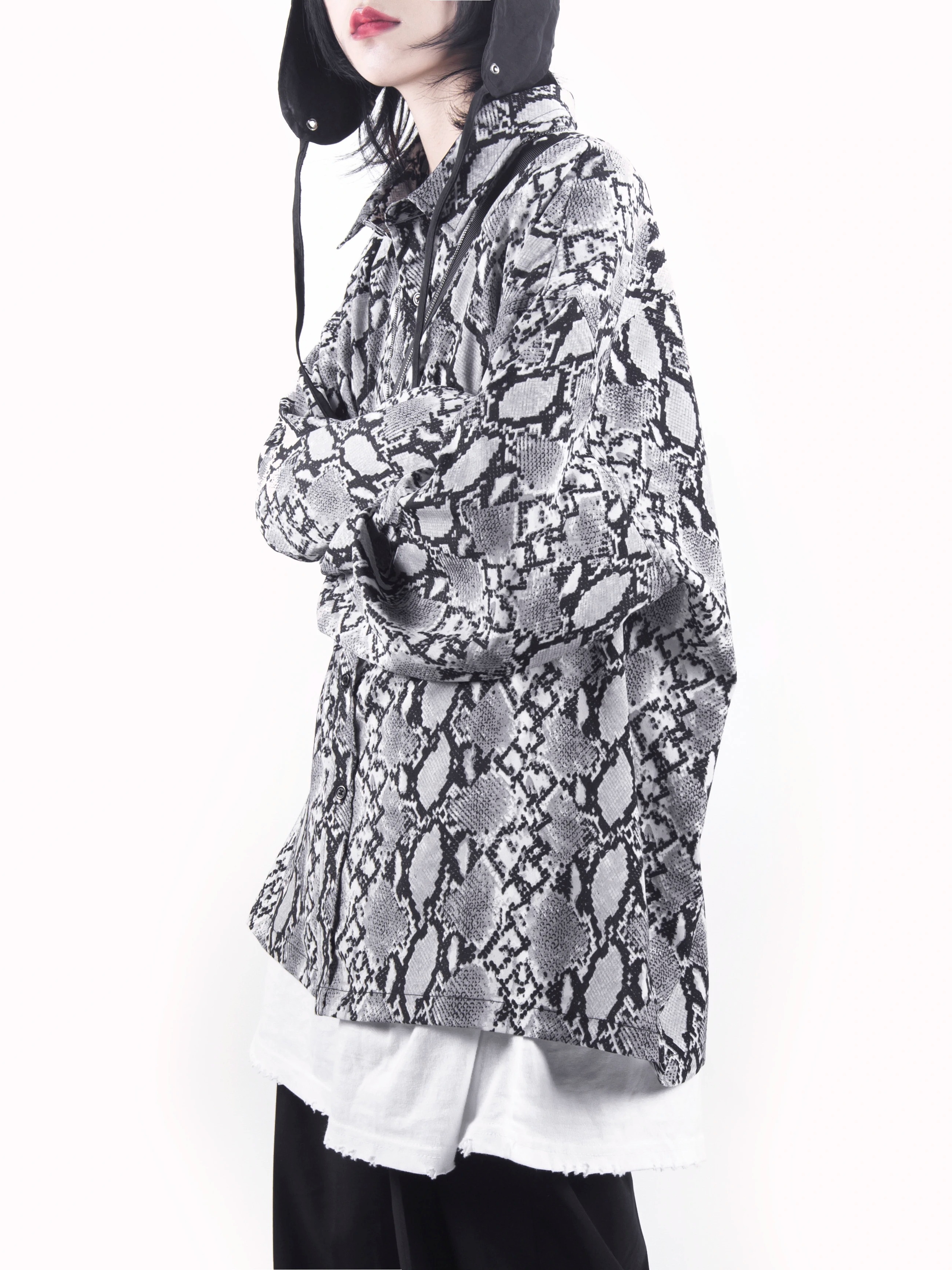 NormCoreMoment 19SS Snake Print Long-sleeve Shirt