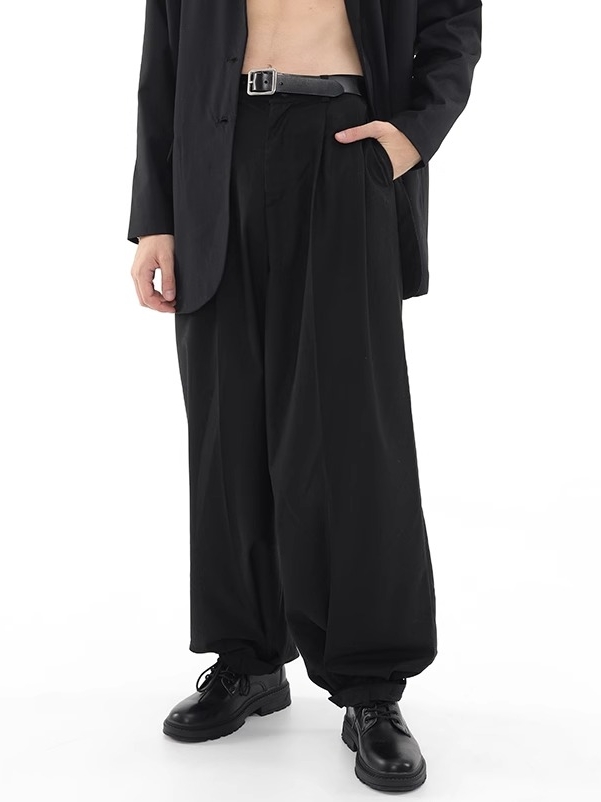 NormCoreMoment 19FW Pleated Wide-leg Adjustable Corset Trousers