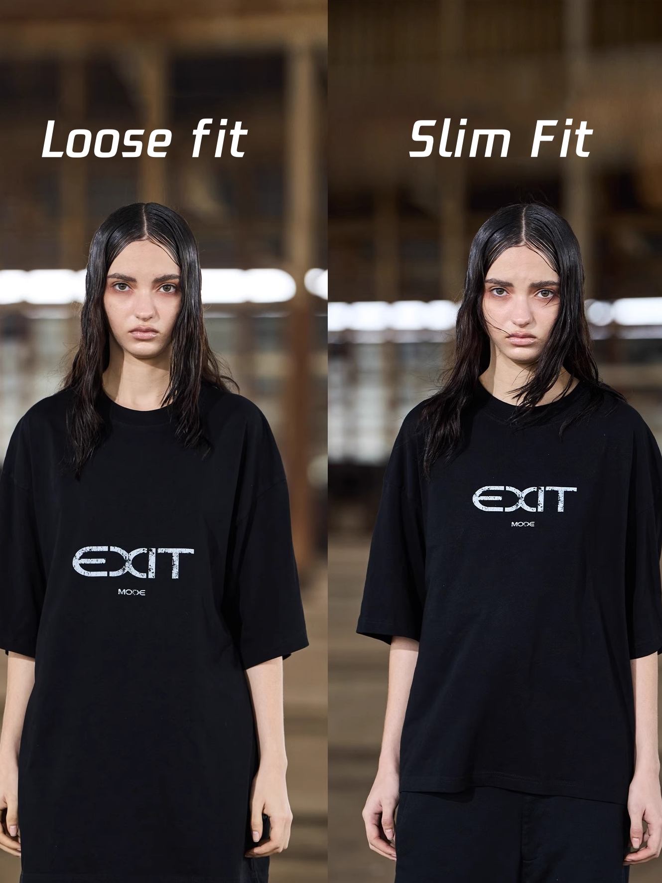 EXITMODE BY BLINDNOPLAN 24SS Basic Logo Print Washed T-Shirt