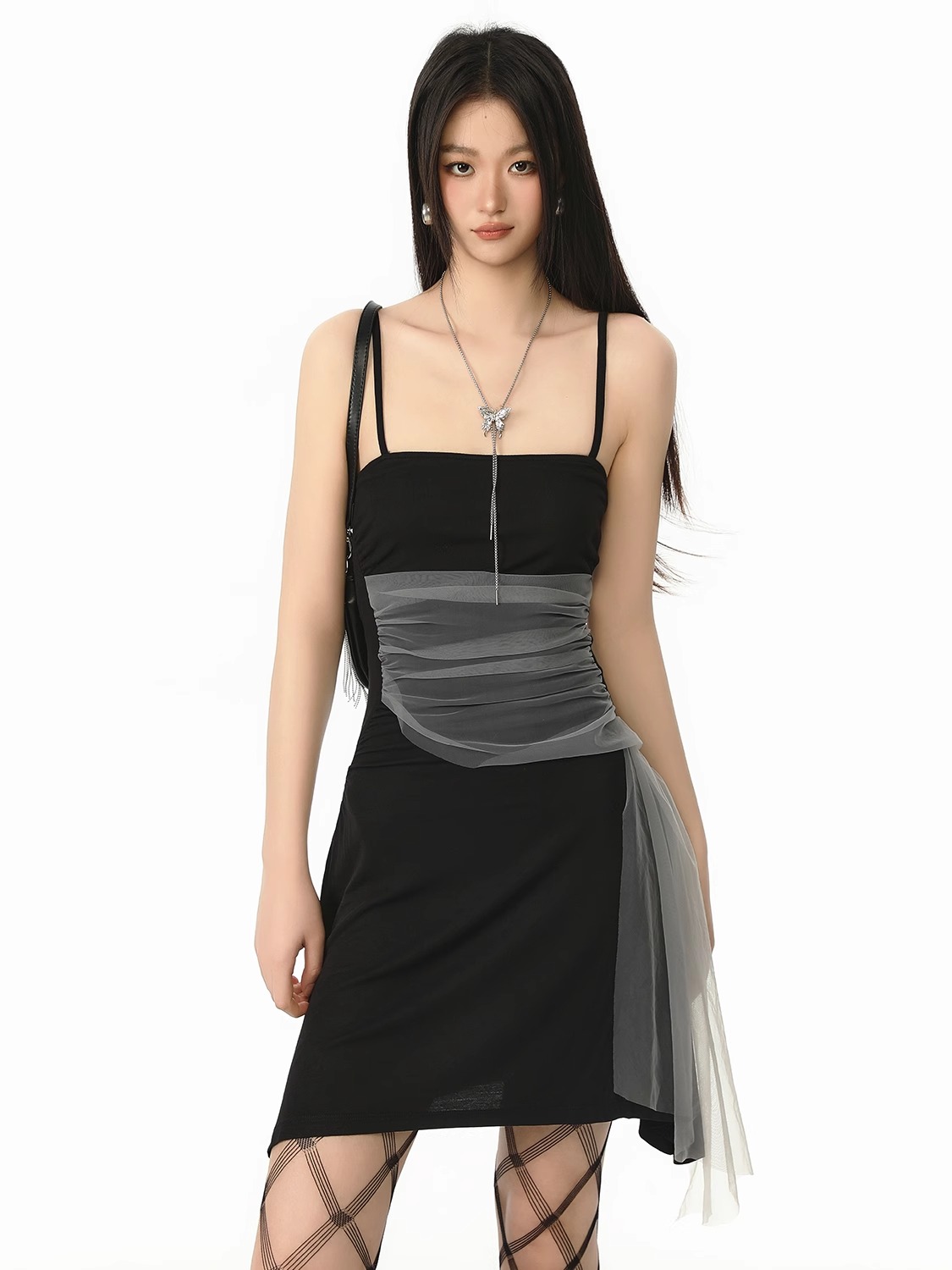 AUGENWEIDE 24SS Faux Two-Piece Cami Dress