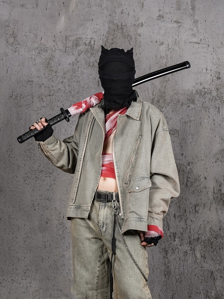 UNDERWATER Sand Biker Denim Jacket