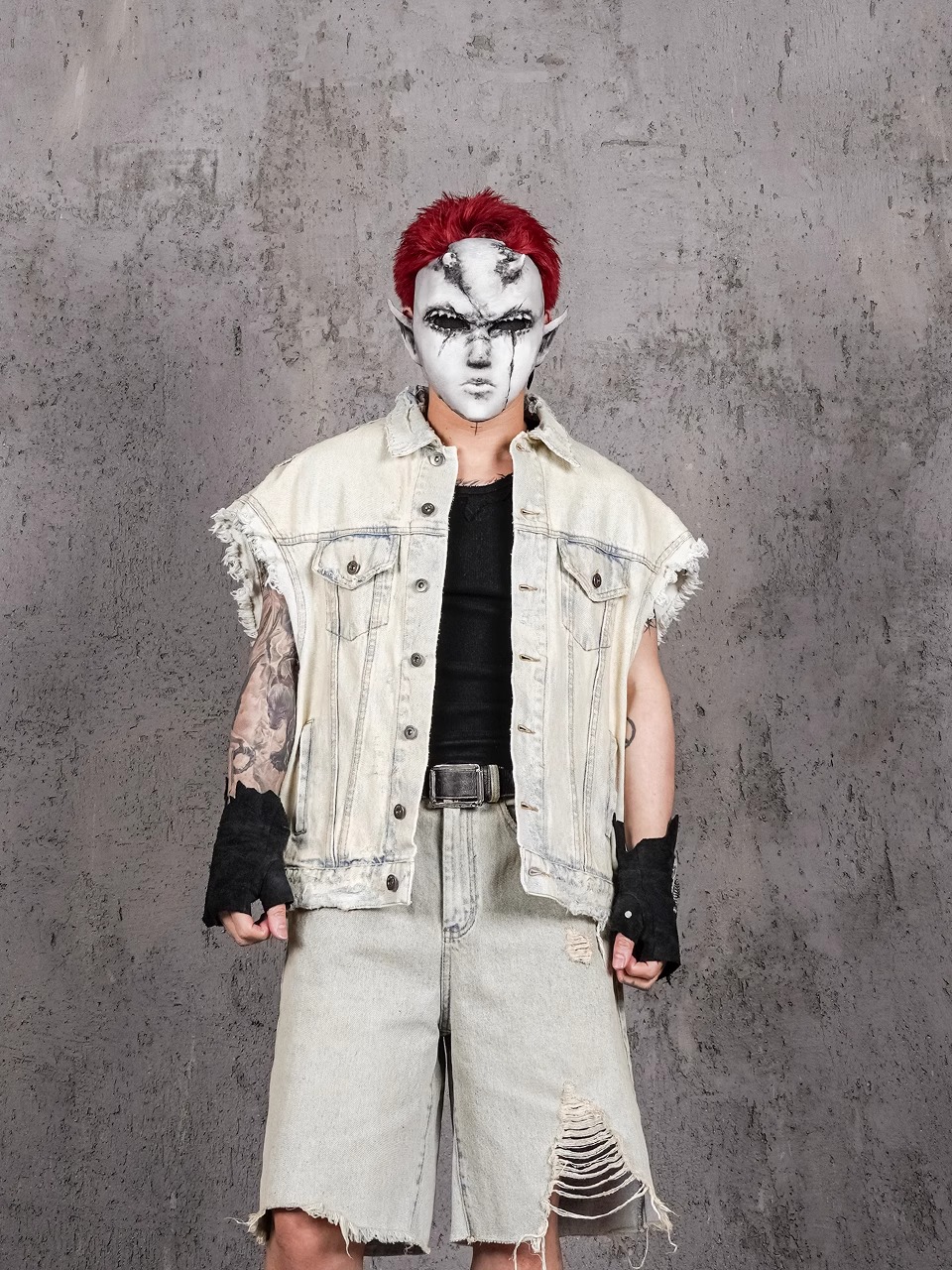 UNDERWATER Distressed Denim Vest