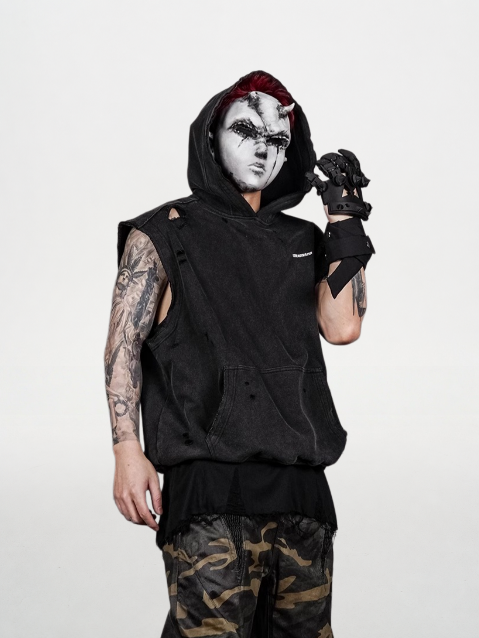 Faded Spliced Hoodie