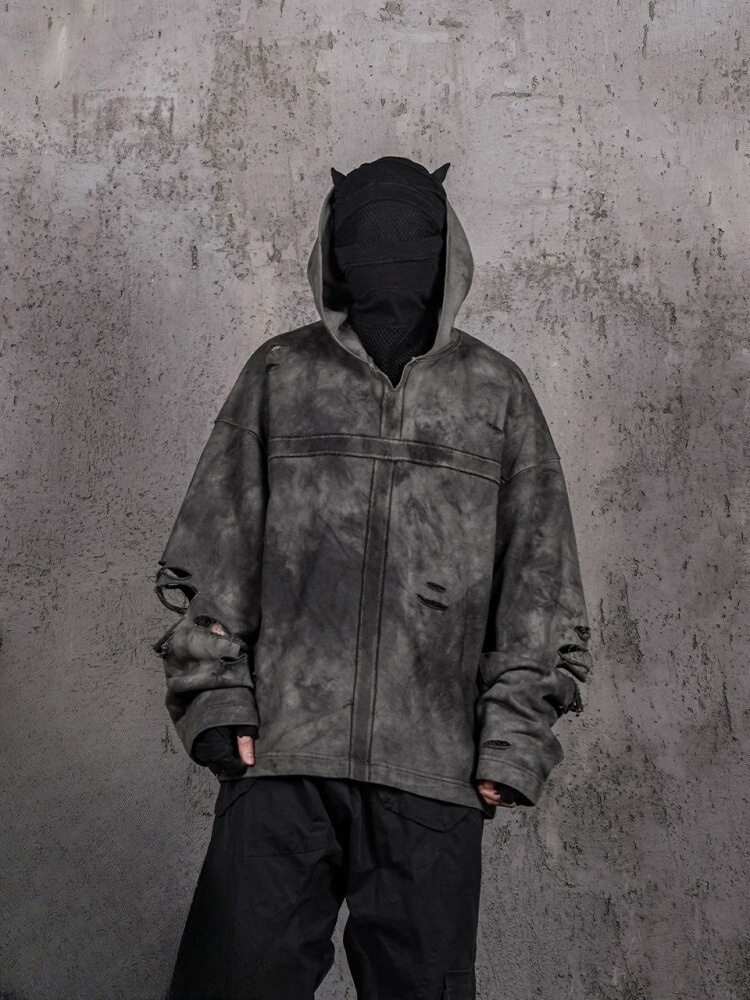 UNDERWATER Distressed Cross Hoodie