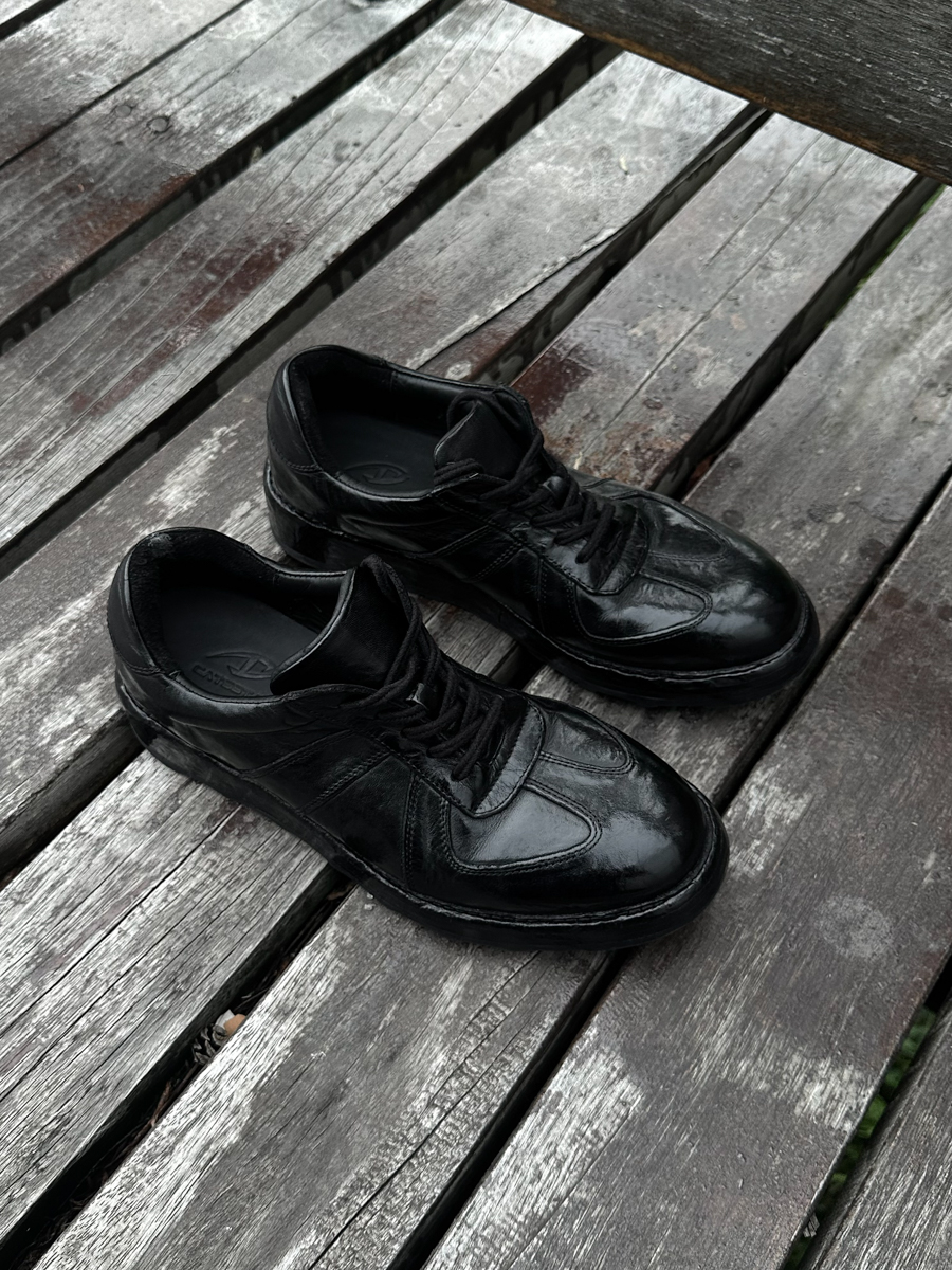 Black Domain Washed Horsehide German Army Trainer