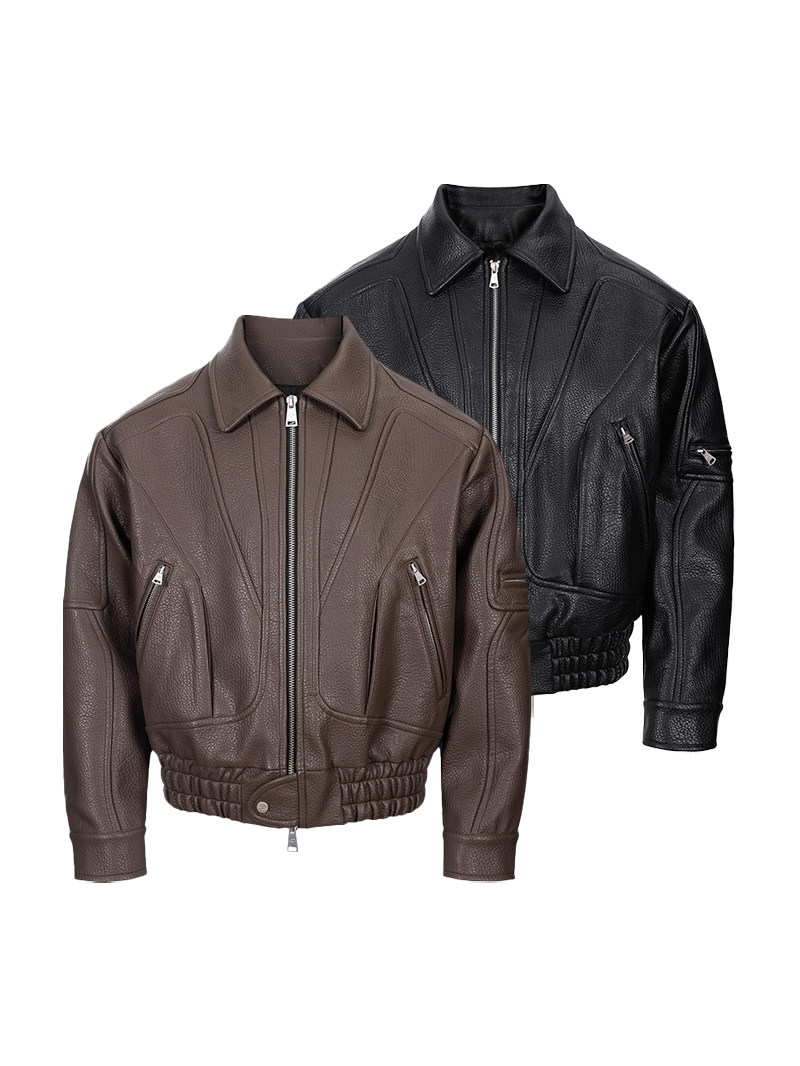Troy Oversized Leather Jacket