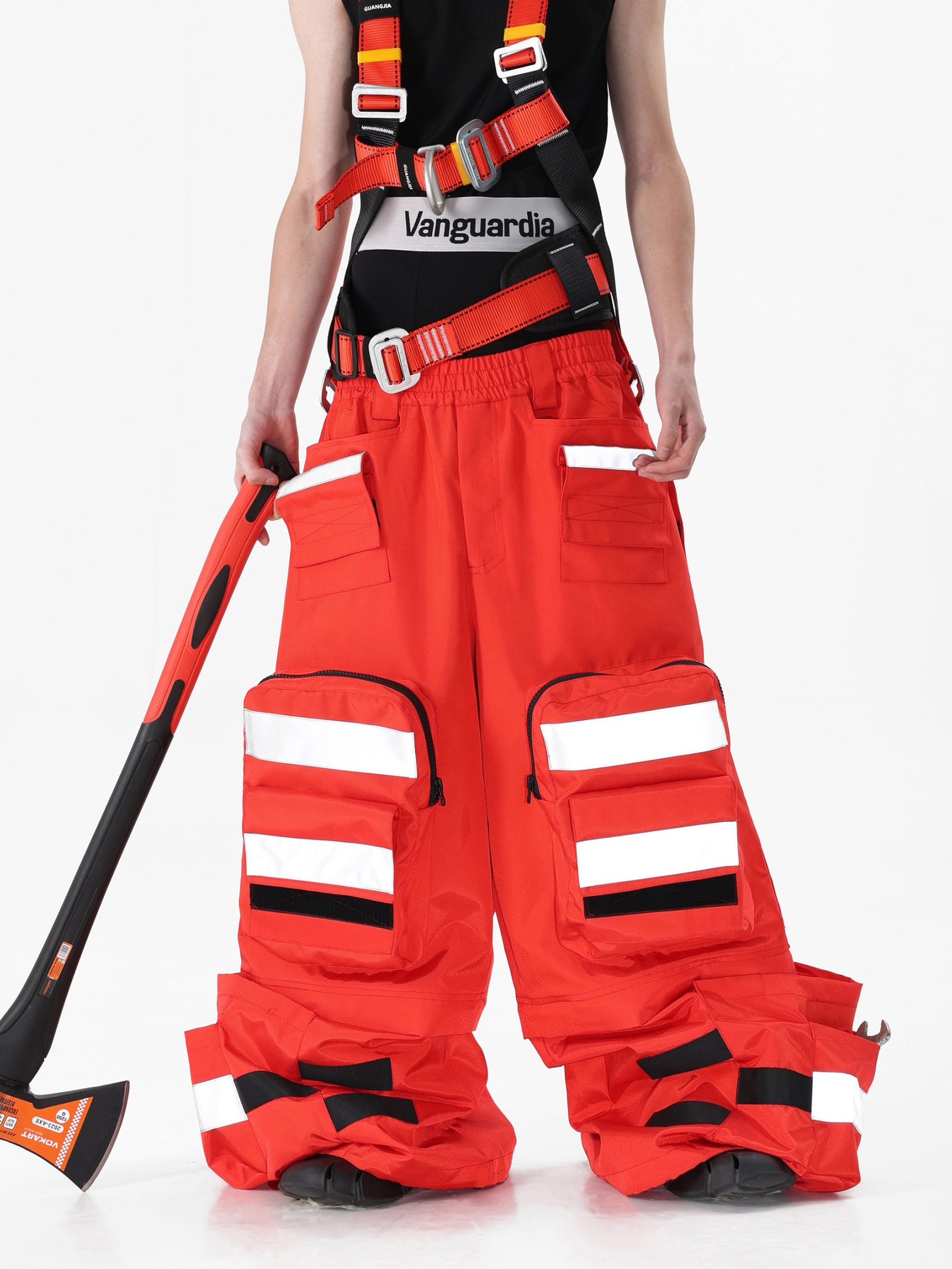 Reflective-Stripe Concept Cargo Pants