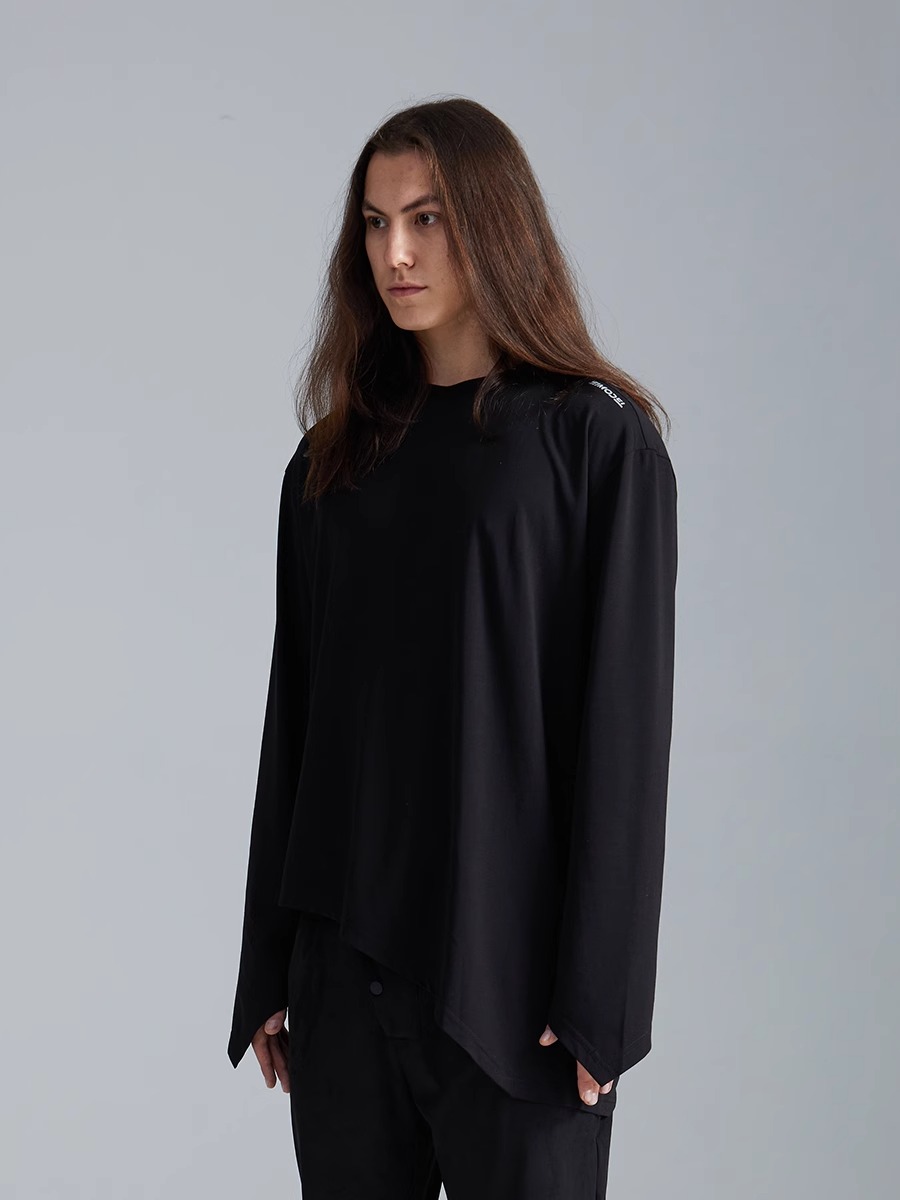 RVANGUARD 21AW SLANTED CUFF HEM BASIC LOGO T-SHIRT