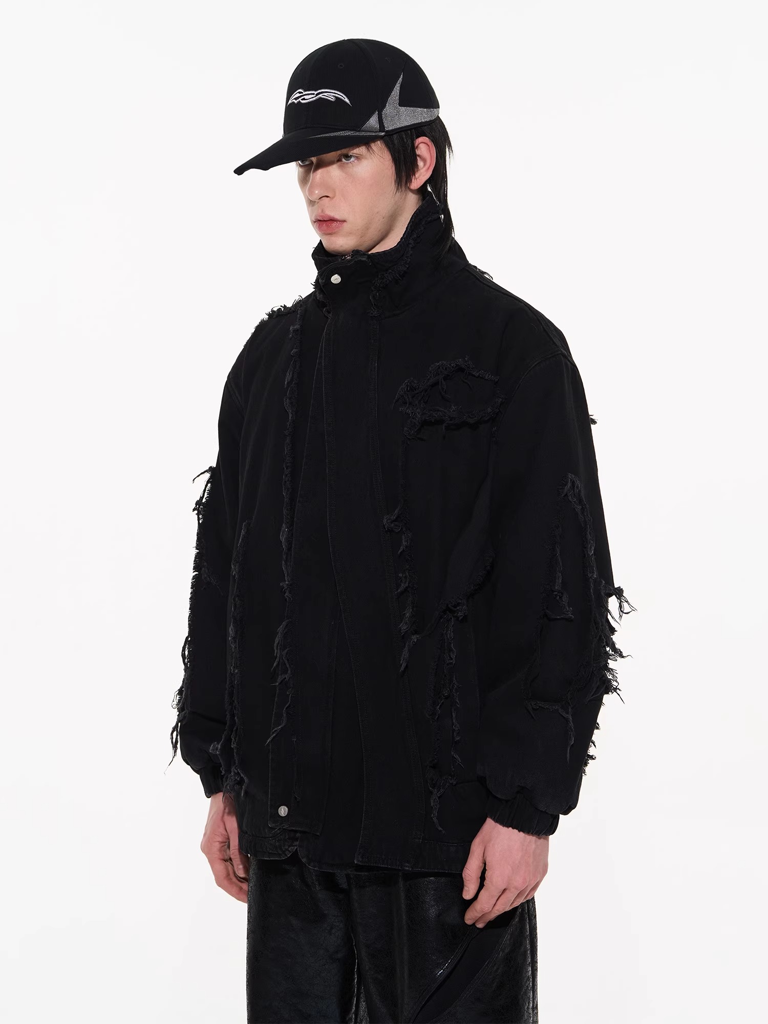 BLINDNOPLAN 23AW Knife-cut Distressed Washed Jacket