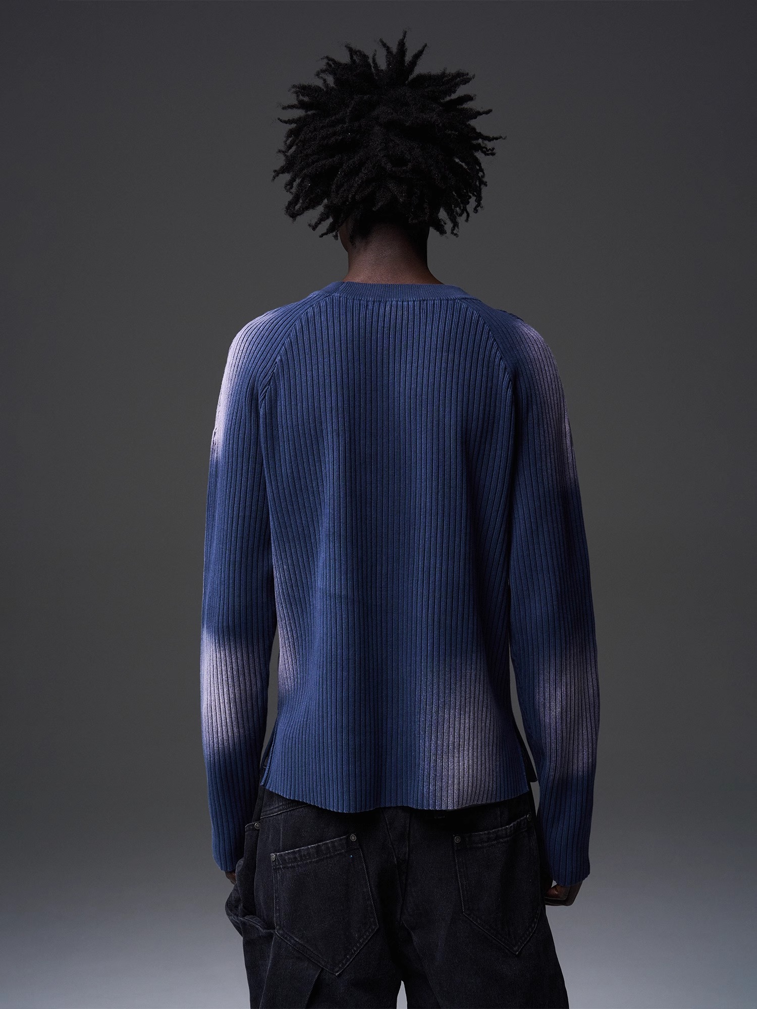 BLINDNOPLAN 24SS Gradient Wash Fantasy Printed Knit Sweater