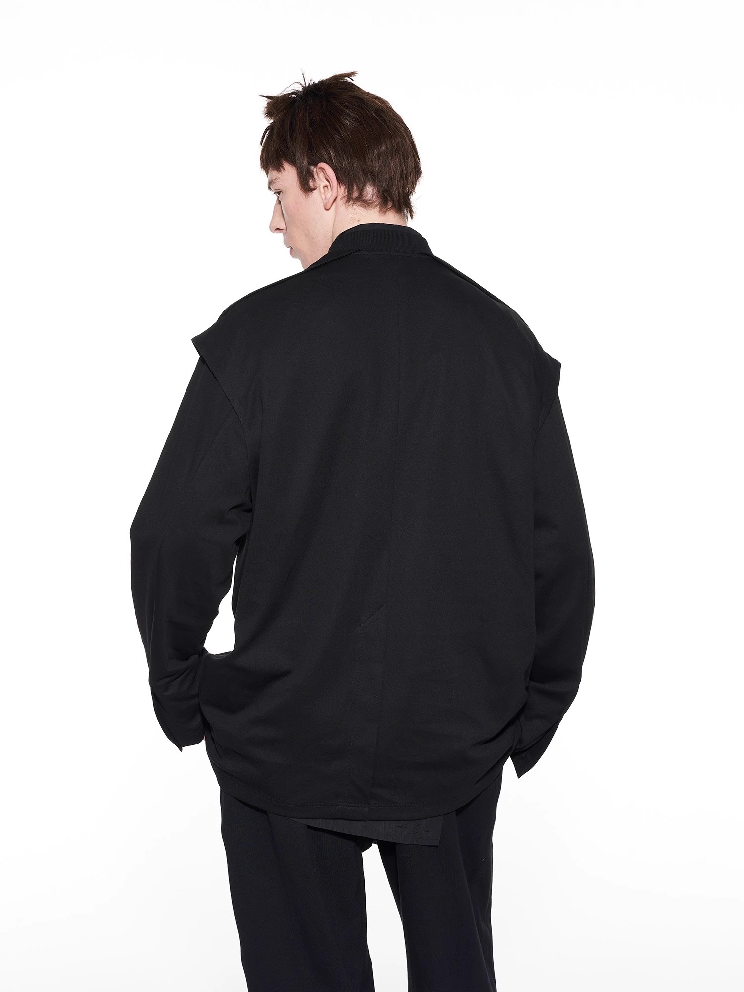 BLINDNOPLAN 24SS Embossed Mock Two-piece Long Sleeve T-shirt