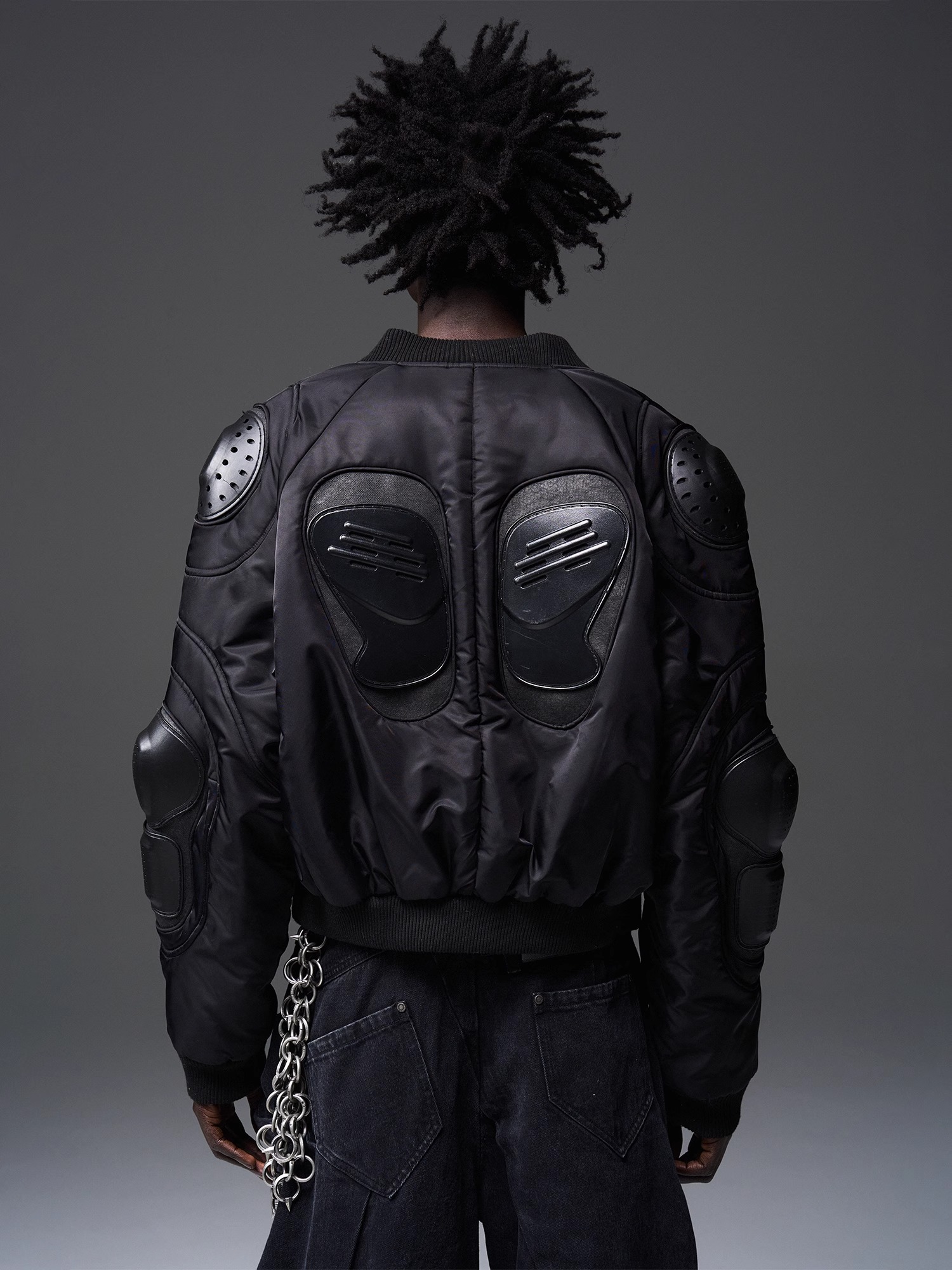BLINDNOPLAN x BLACK8 24SS Heavy-duty Armor Apparatus Bomber Jacket
