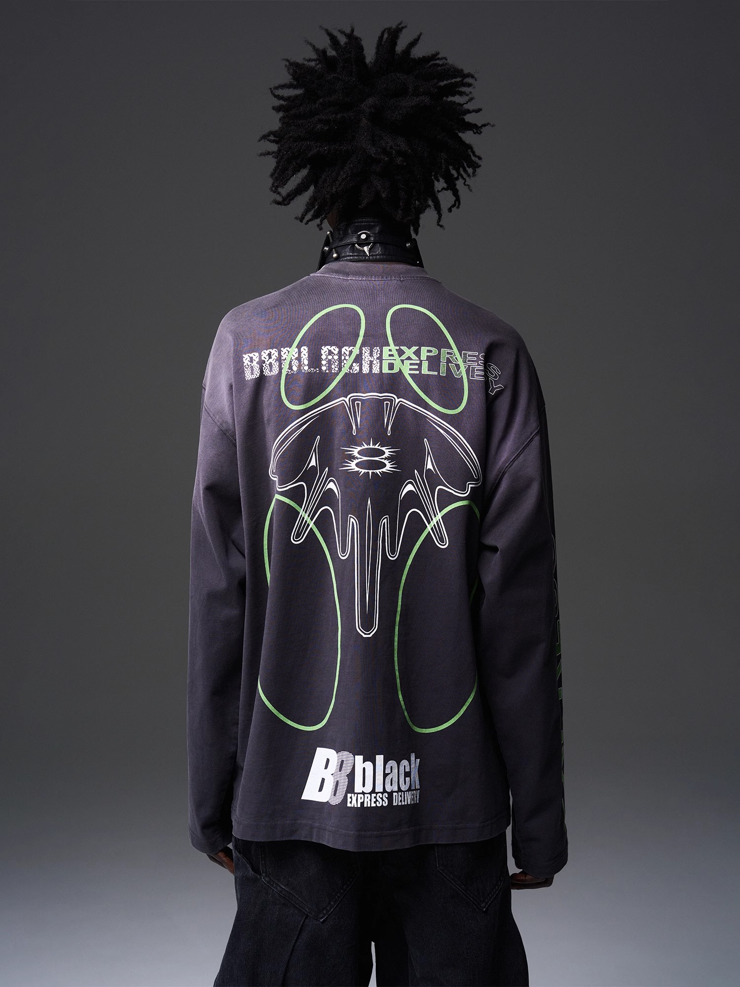 BLINDNOPLAN x BLACK8 24SS Totem Gradient Striped Washed Long Sleeve Base T-shirt