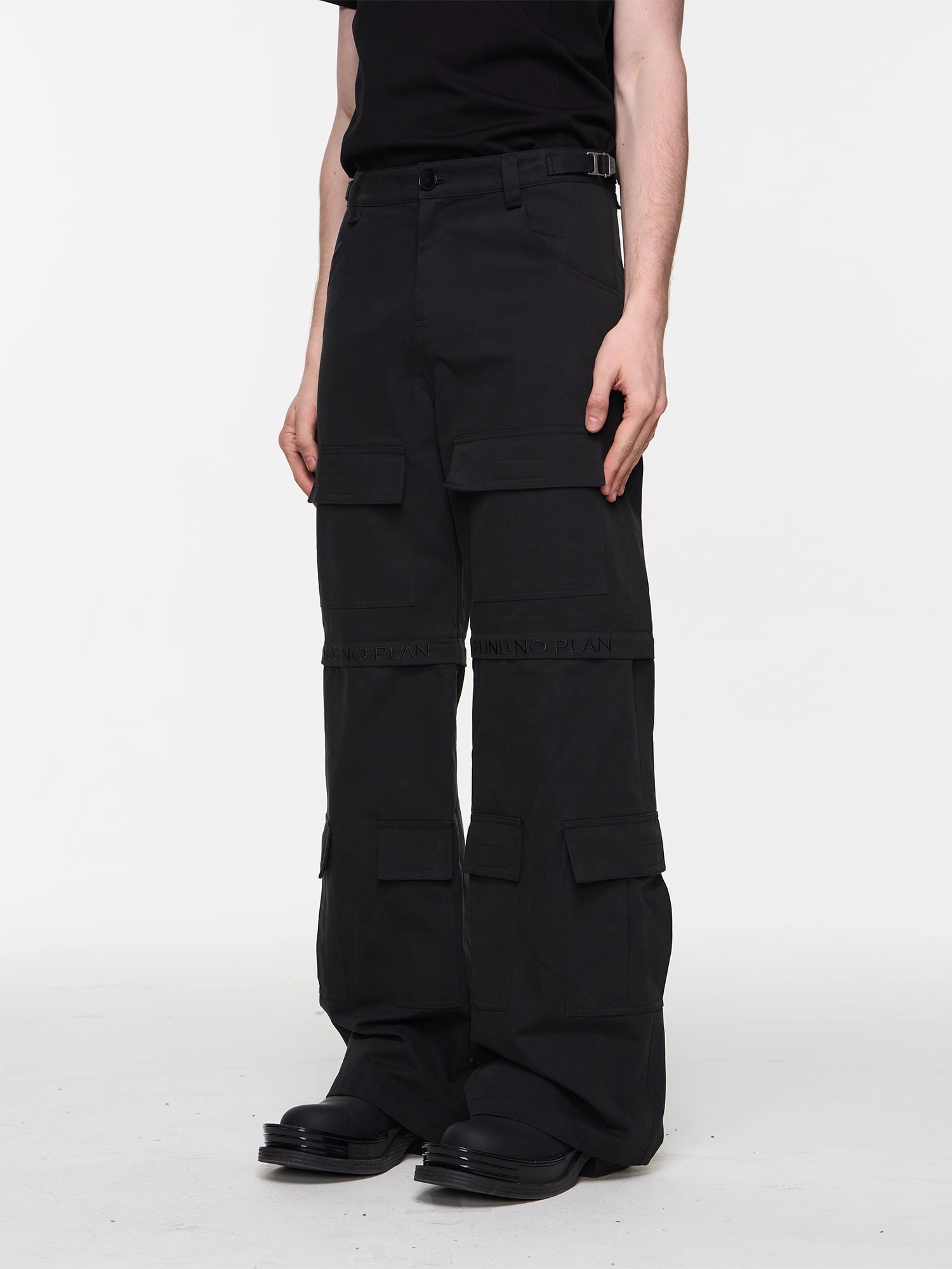 BLINDNOPLAN 24SS Two-tone Detachable Pocket Work Pants