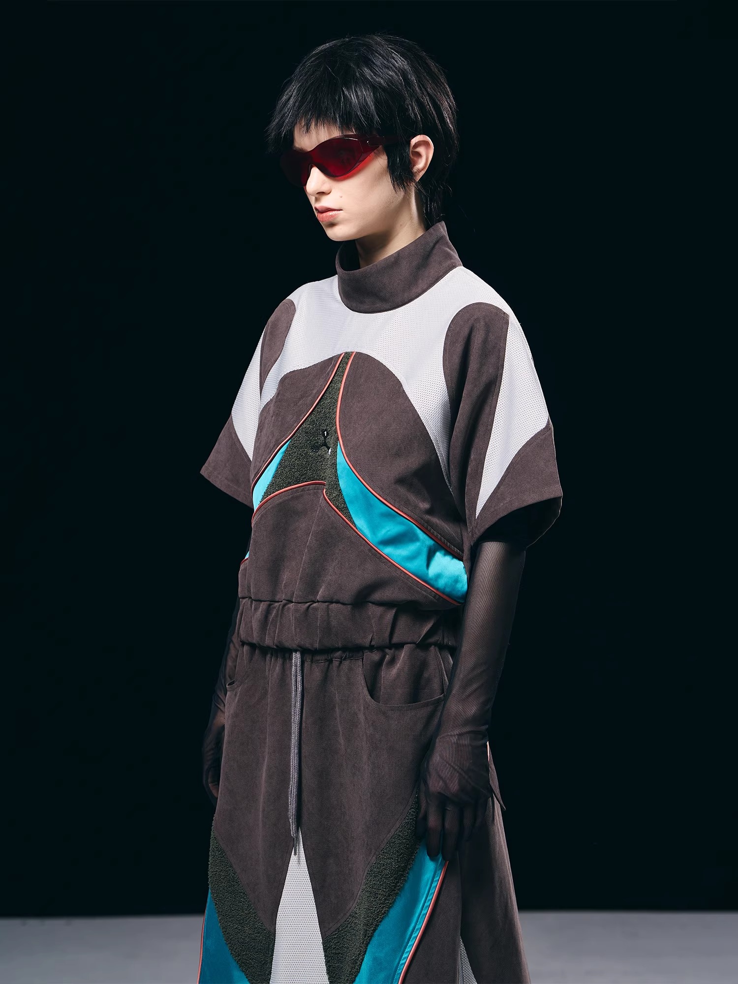 BORON ATOMS 23SS Color-blocked Patchwork Sporty Embroidered Jacket