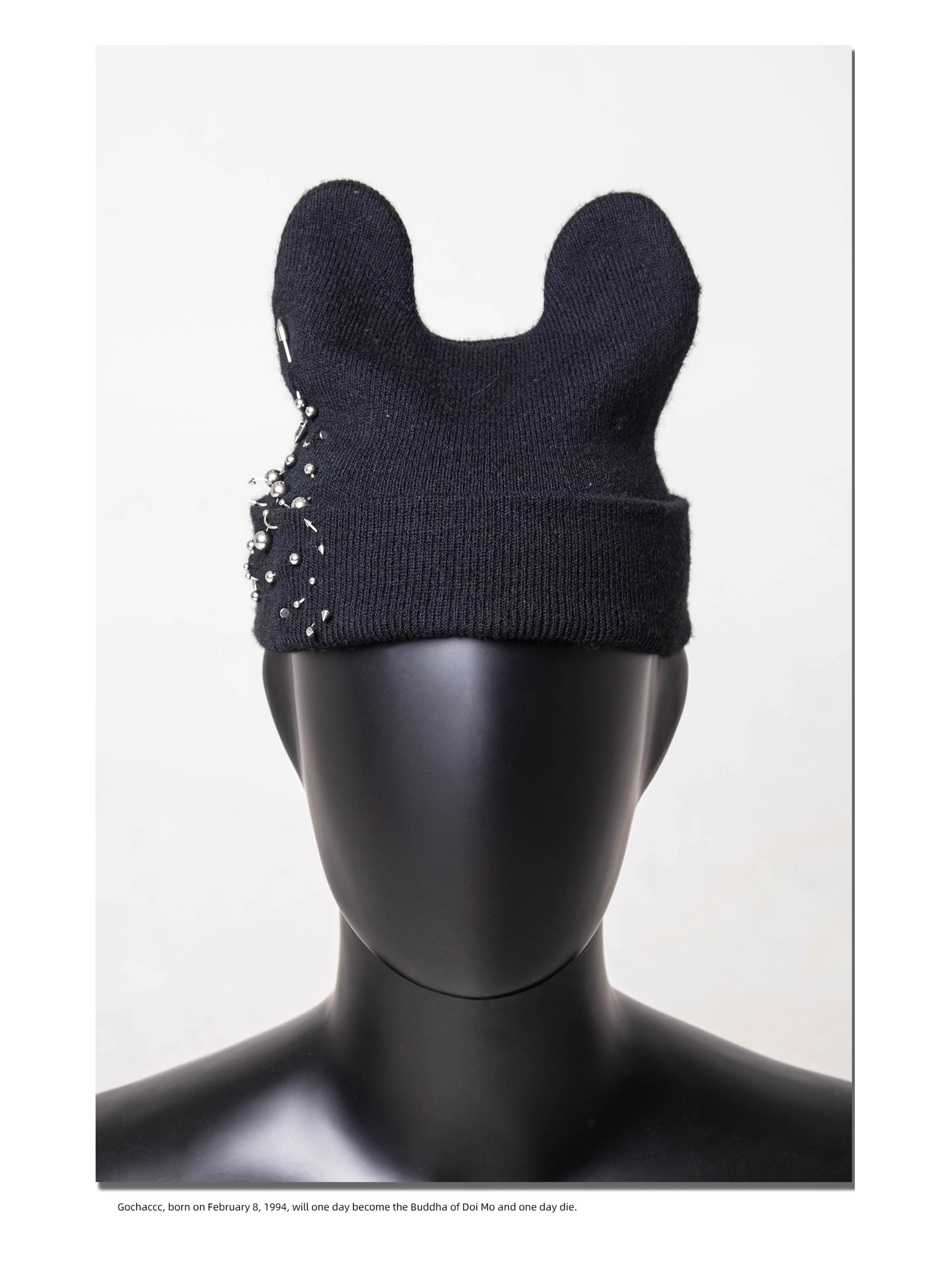 GOCHASKERO Rivet-studded Pointed Beanie