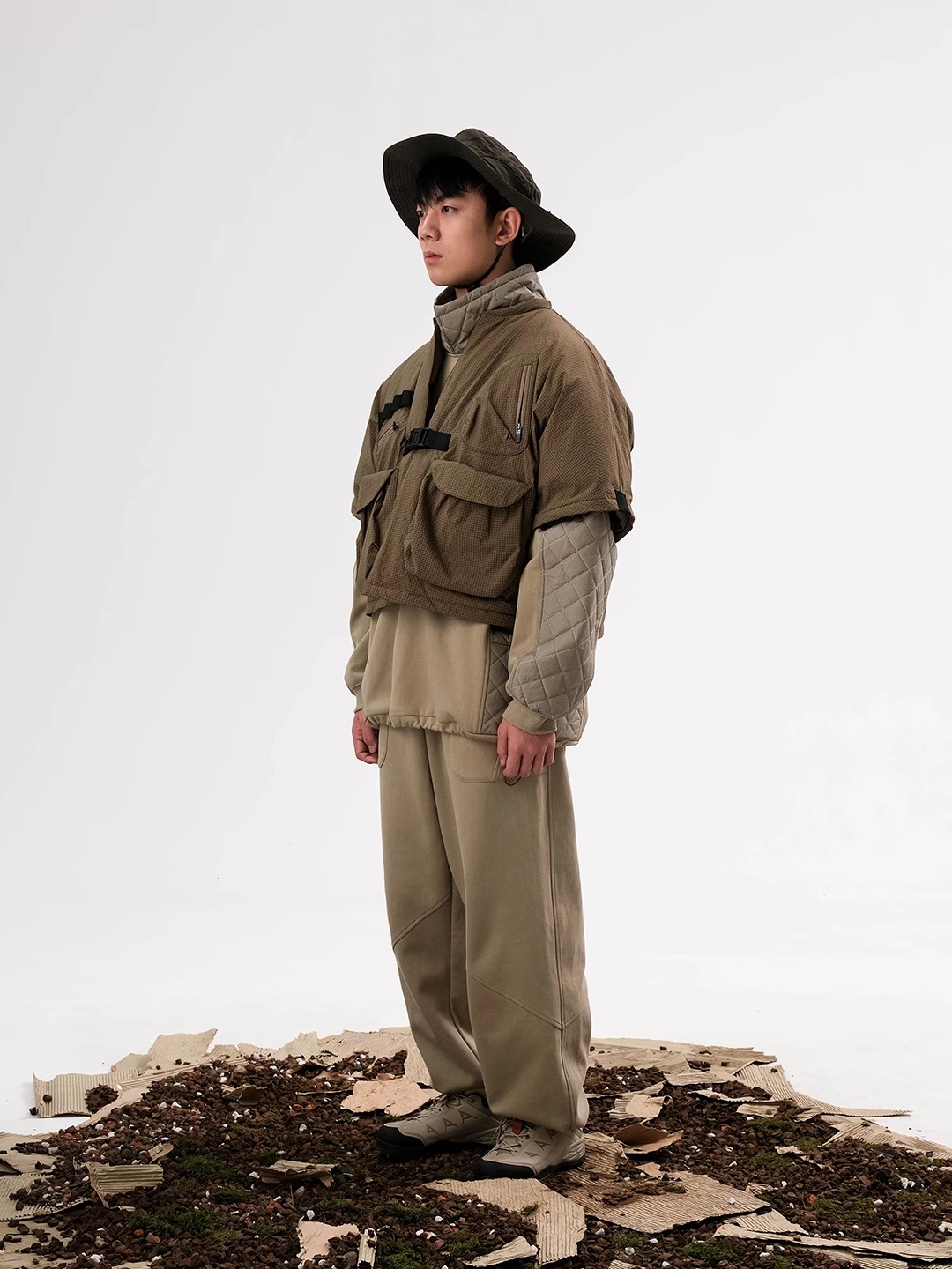 HALCYON 22AW Bubble Gauze Puffer Vest