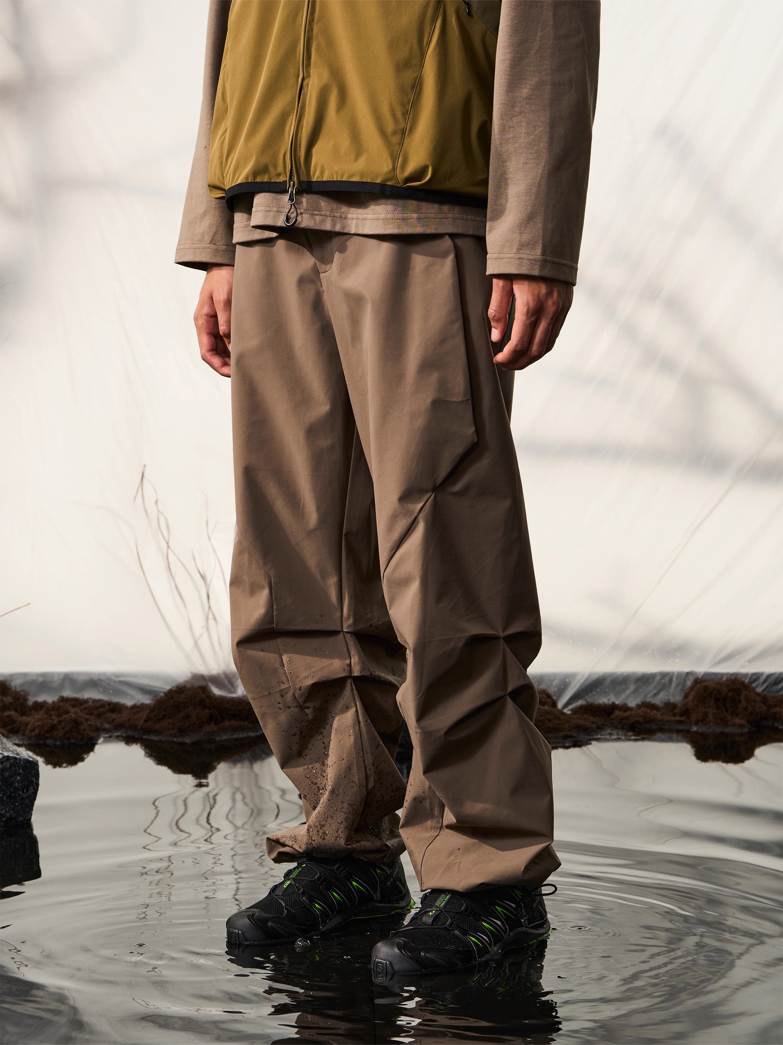 HALCYON 23AW 3-in-1 Chiffon Parachute Pants