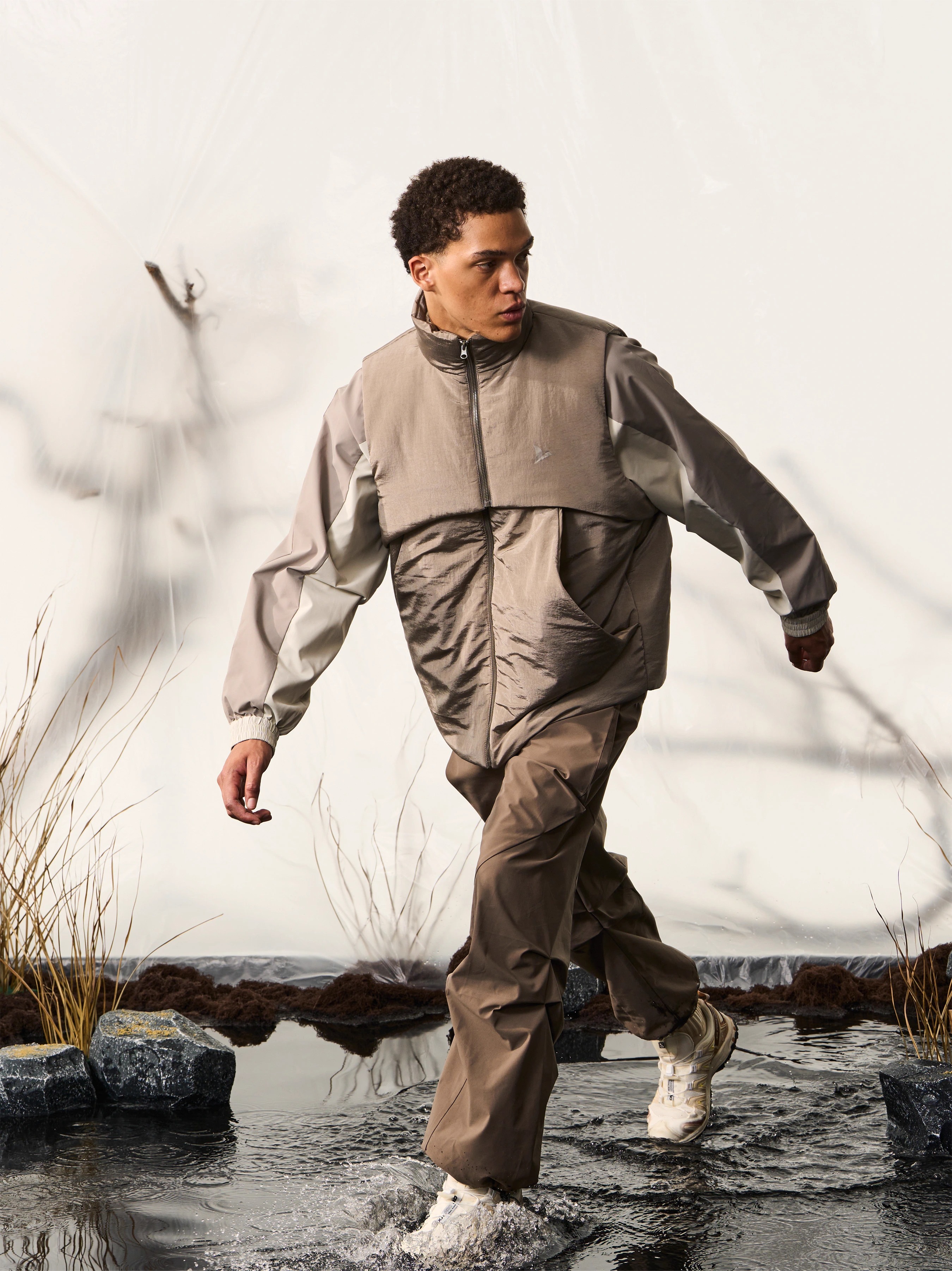 HALCYON 23AW Multi-layered Double Zipper New Shearling Vest