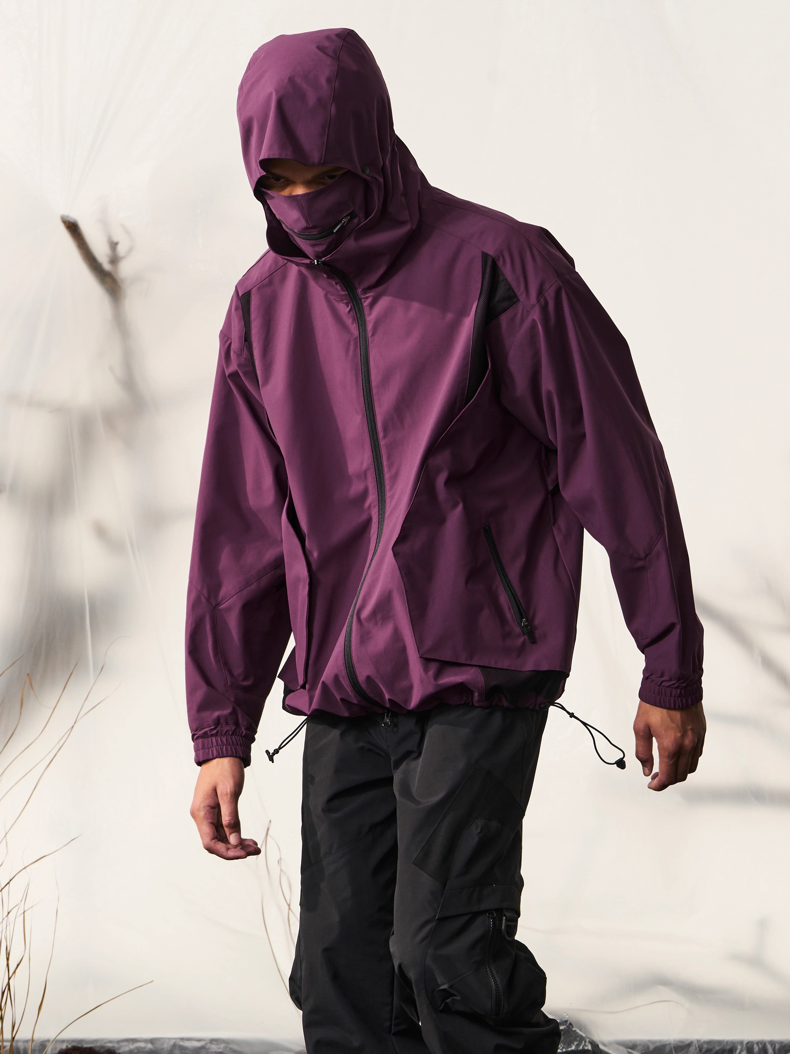 HALCYON 23AW 3-in-1 Waterproof Windproof Face Covering Shell Jacket
