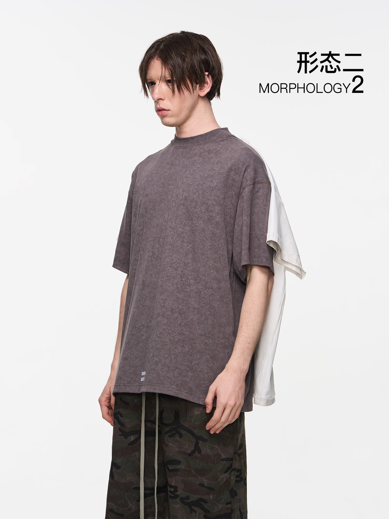 BLINDNOPLAN 24SS Worn-out Wanderer Double-layer Multi-wearing T-shirt