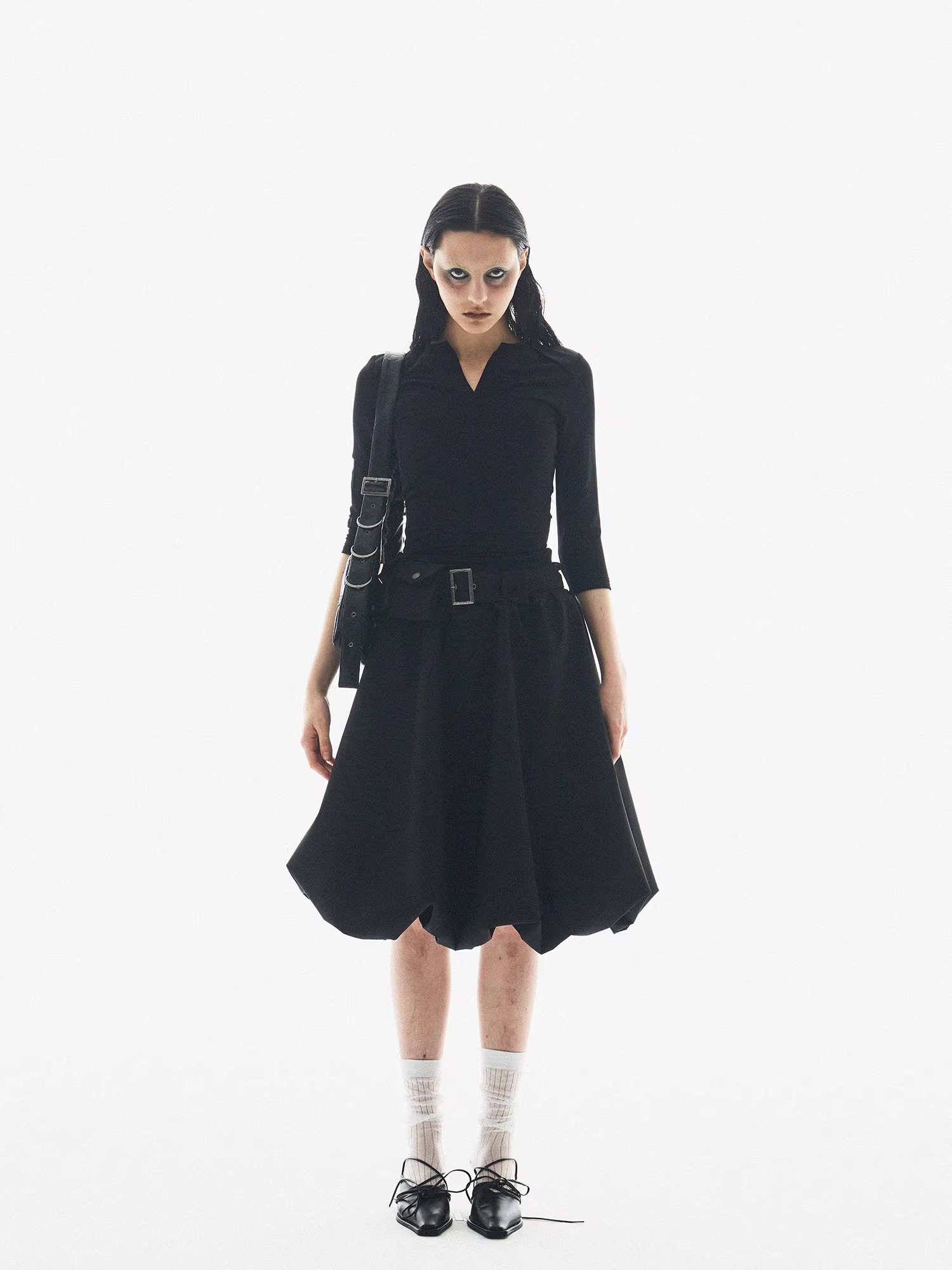 BORON ATOMS 24SS V-Neck Seven-Eighth Sleeve Base Layer T-Shirt