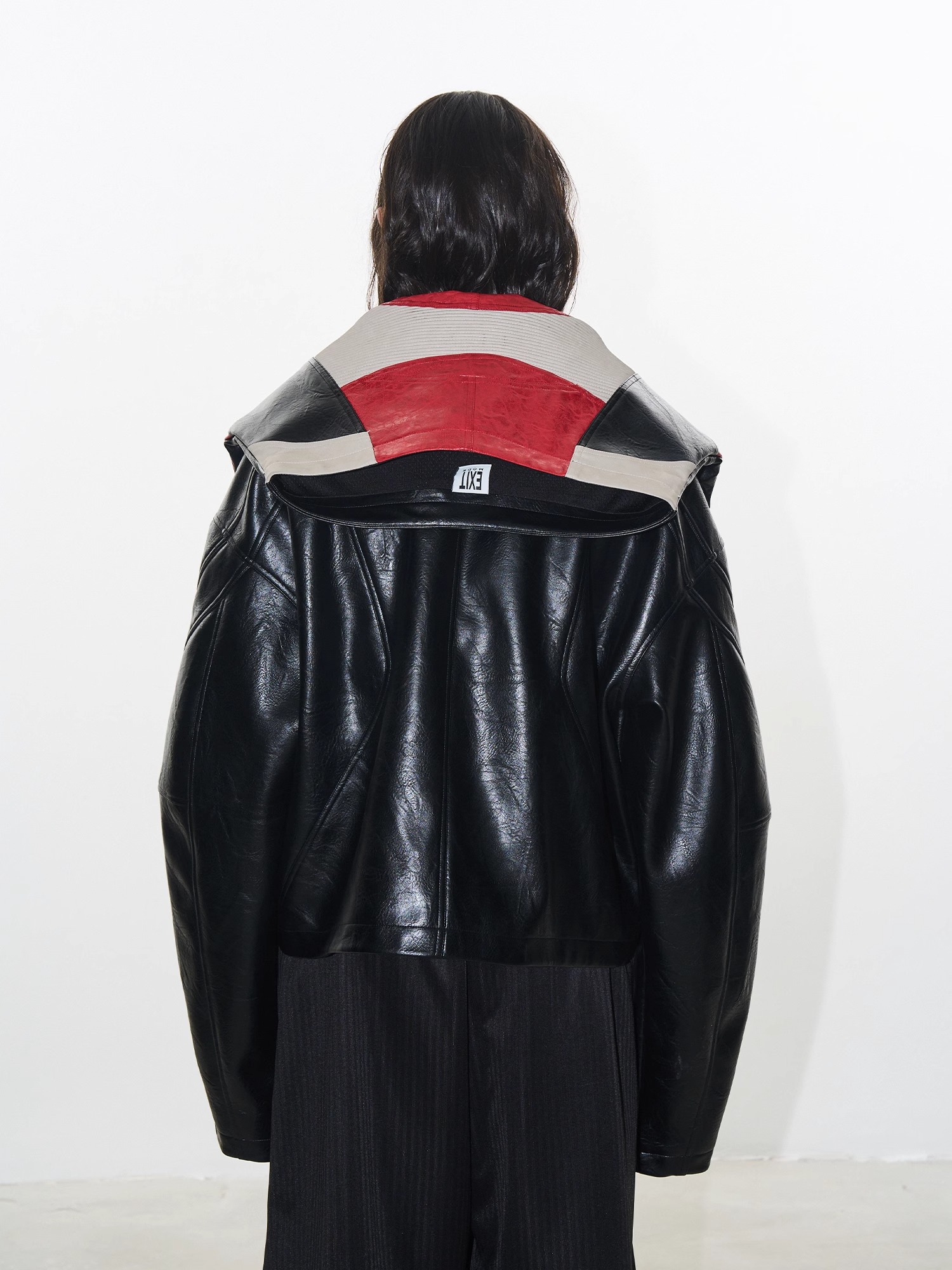 EXITMODE BY BLINDNOPLAN Oversized Lapel Dual-Shape Biker Jacket