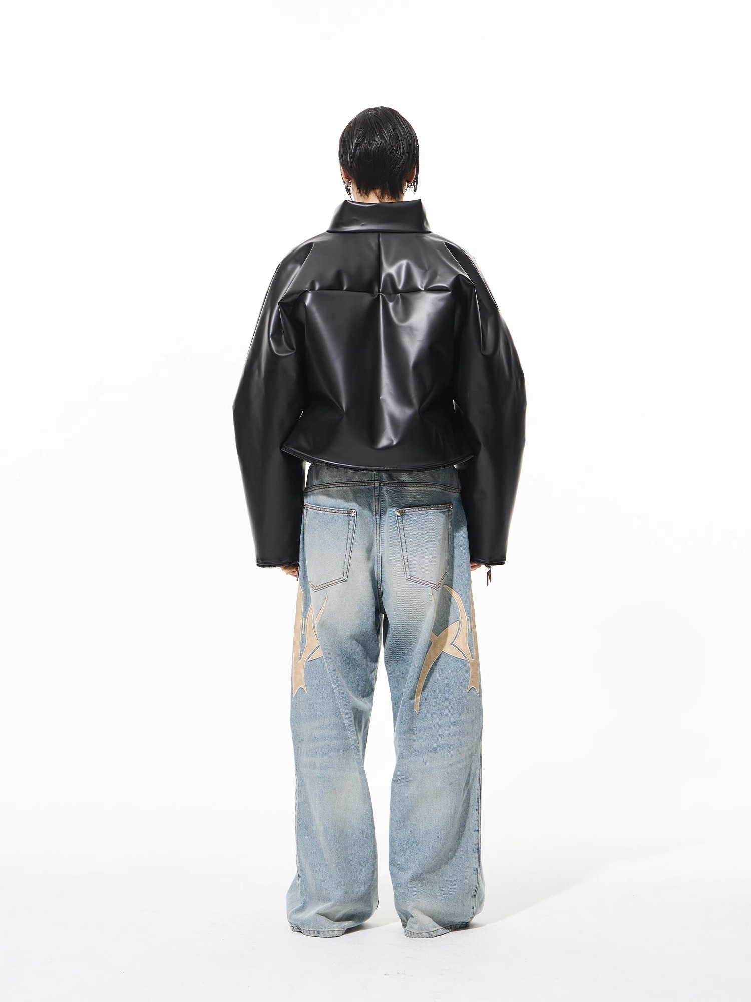 BLINDNOPLAN 24AW Special Coated Oversized Zipper Puffer Jacket