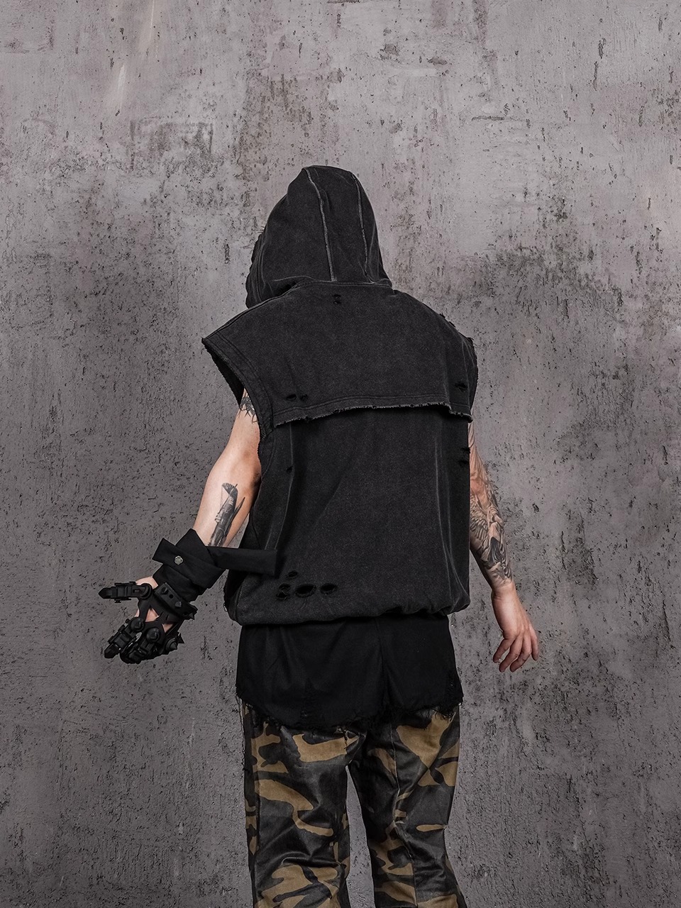 UNDERWATER Faded Spliced Hoodie