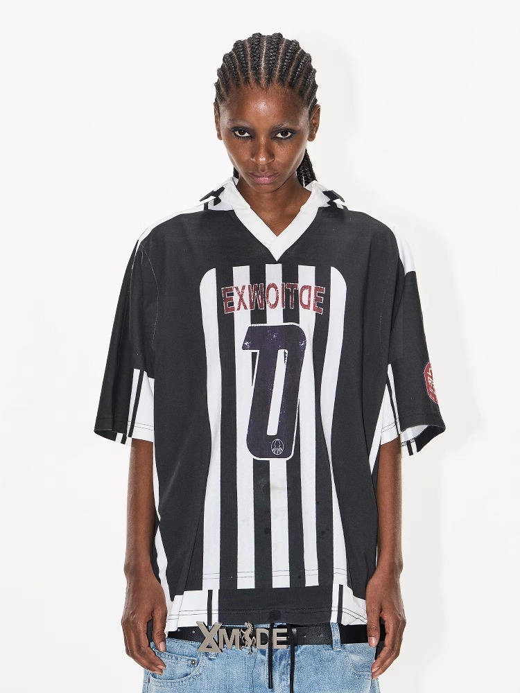 EXITMODE BY BLINDNOPLAN Striped Digital Print Polo