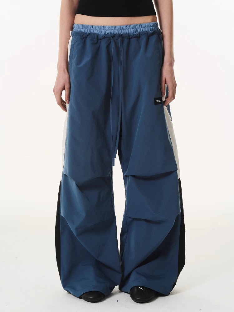 EXITMODE BY BLINDNOPLAN Retro Double-Waist Pleated Track Pants