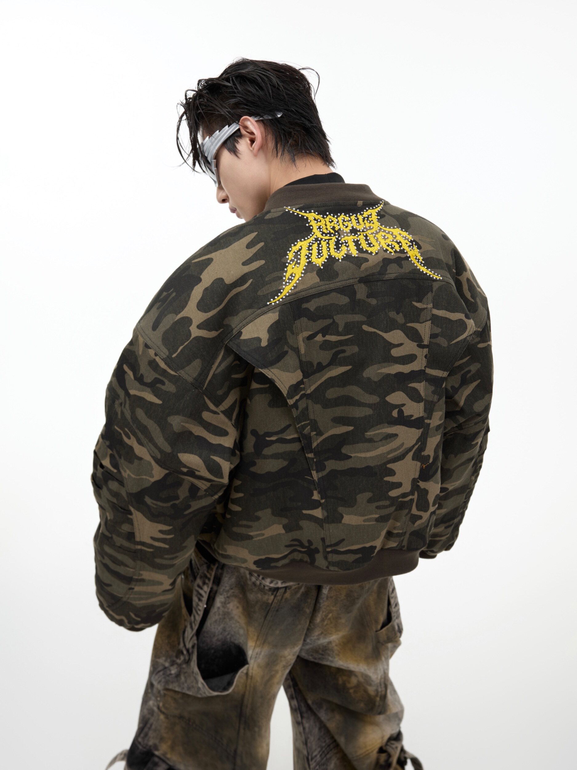 Hand-Painted Graffiti Oversized Pocket Jacket