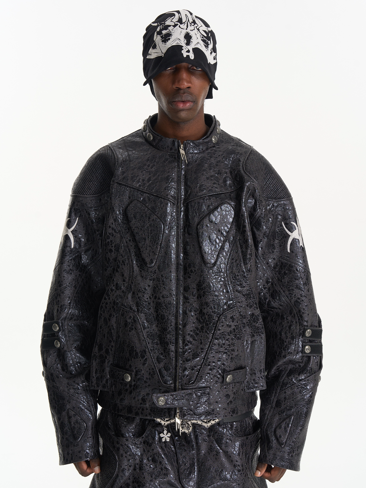 Bat Collaboration Motorcycle Jacket