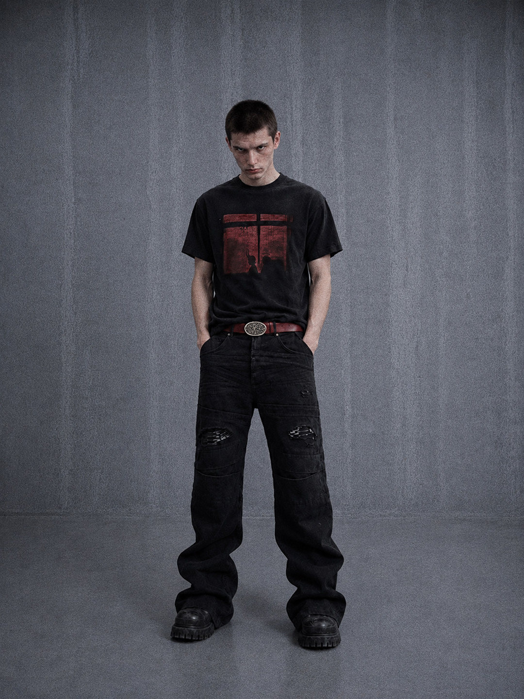 Serpent Skin Denim Pants