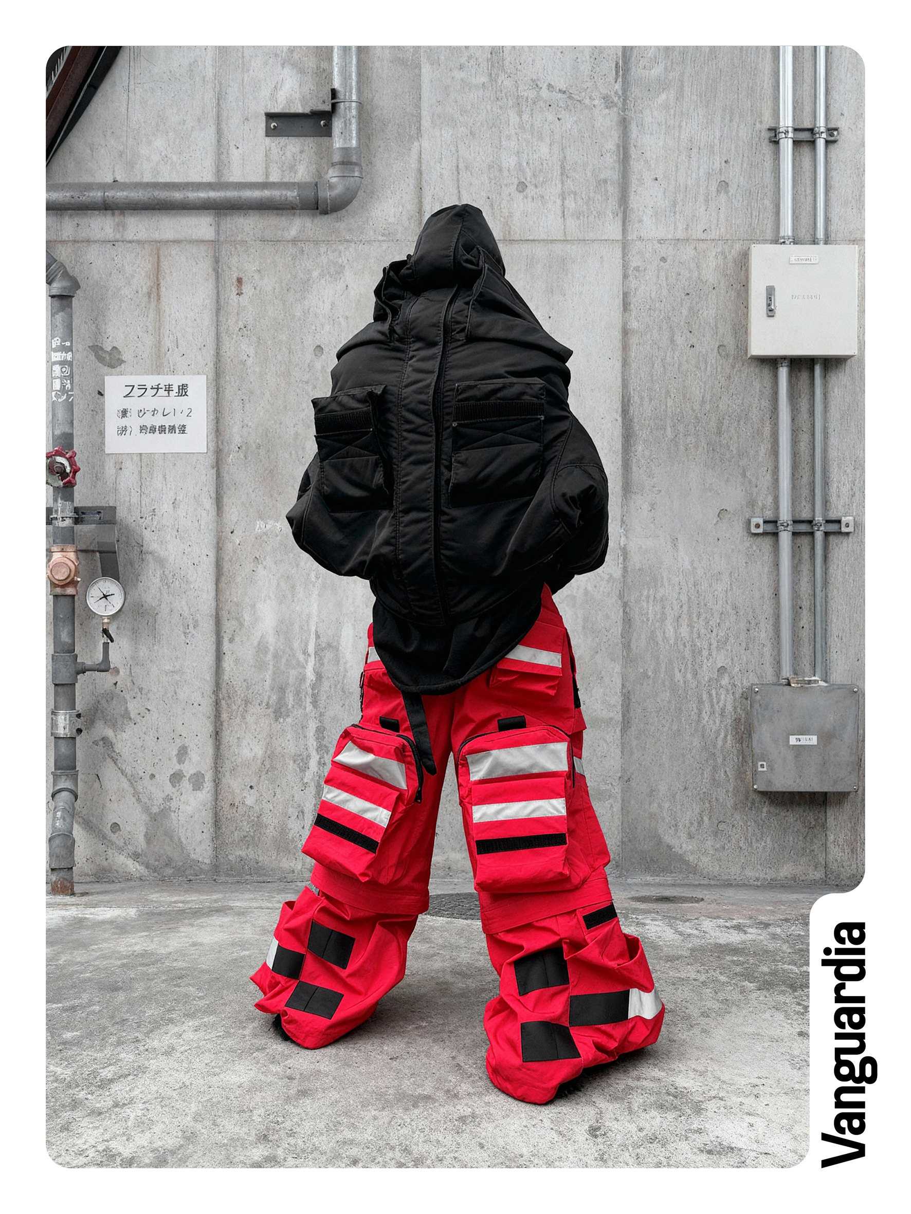 Reflective-Stripe Concept Cargo Pants