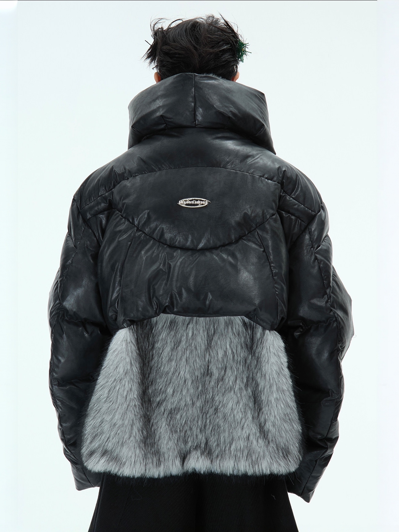Deconstructed Condor Faux Two-Layer Thickened Fur Cotton Jacket