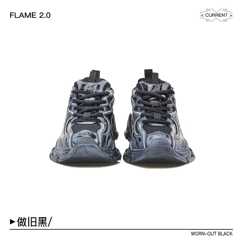 BLINDNOPLAN FLAME 2.0 Worn-out Black Sneakers